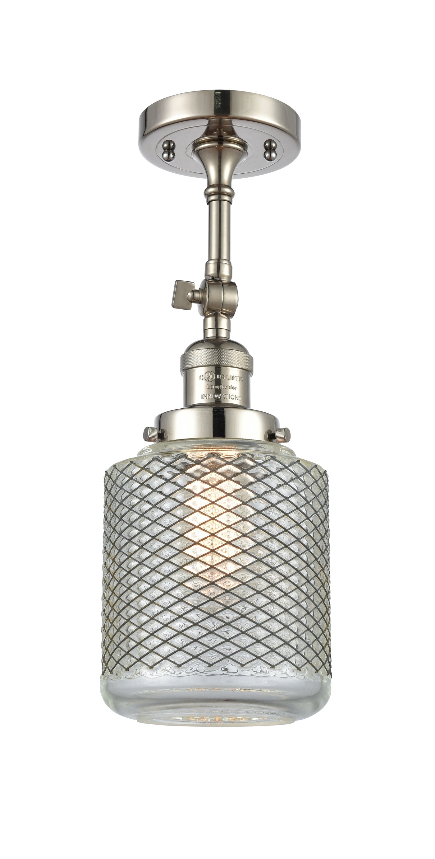Franklin Semi-Flush Mount Brushed Satin Nickel