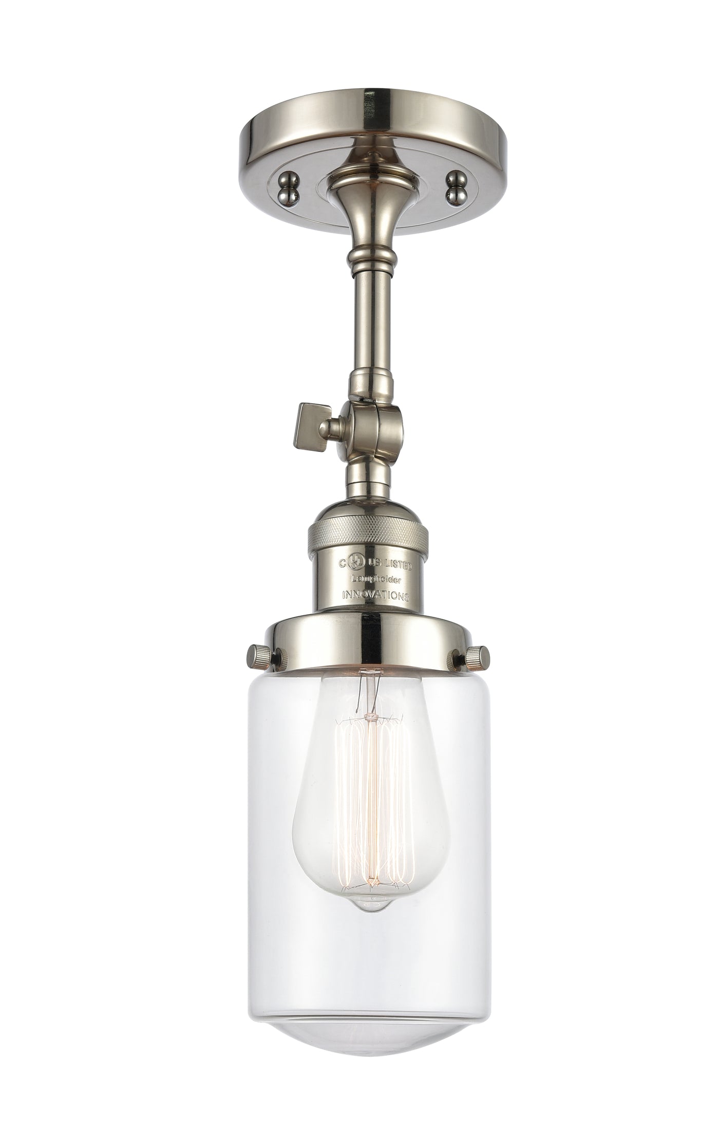 Franklin Semi-Flush Mount Brushed Satin Nickel