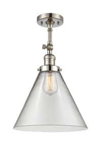 Franklin Semi-Flush Mount Glass Nickel