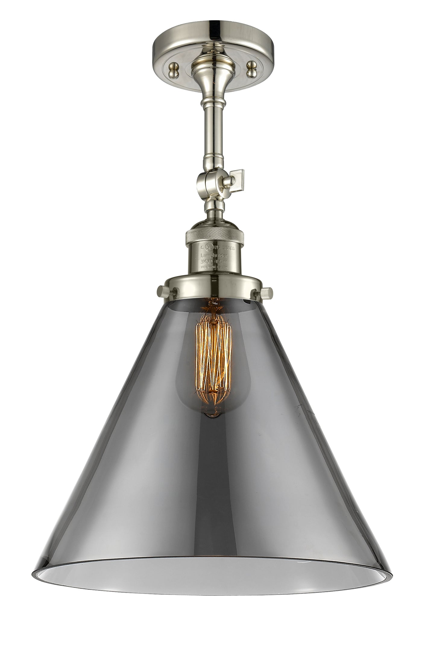 Franklin Semi-Flush Mount Glass Nickel