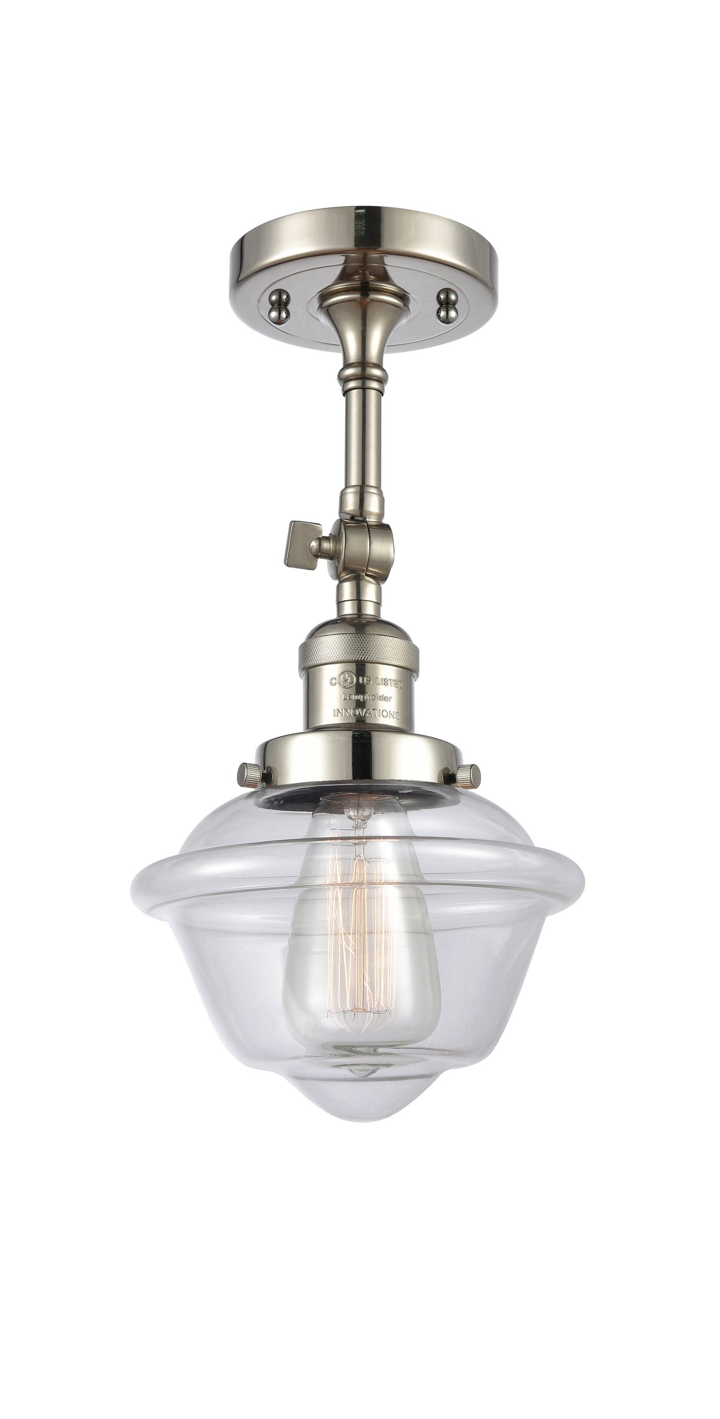 Franklin Semi-Flush Mount Brushed Satin Nickel