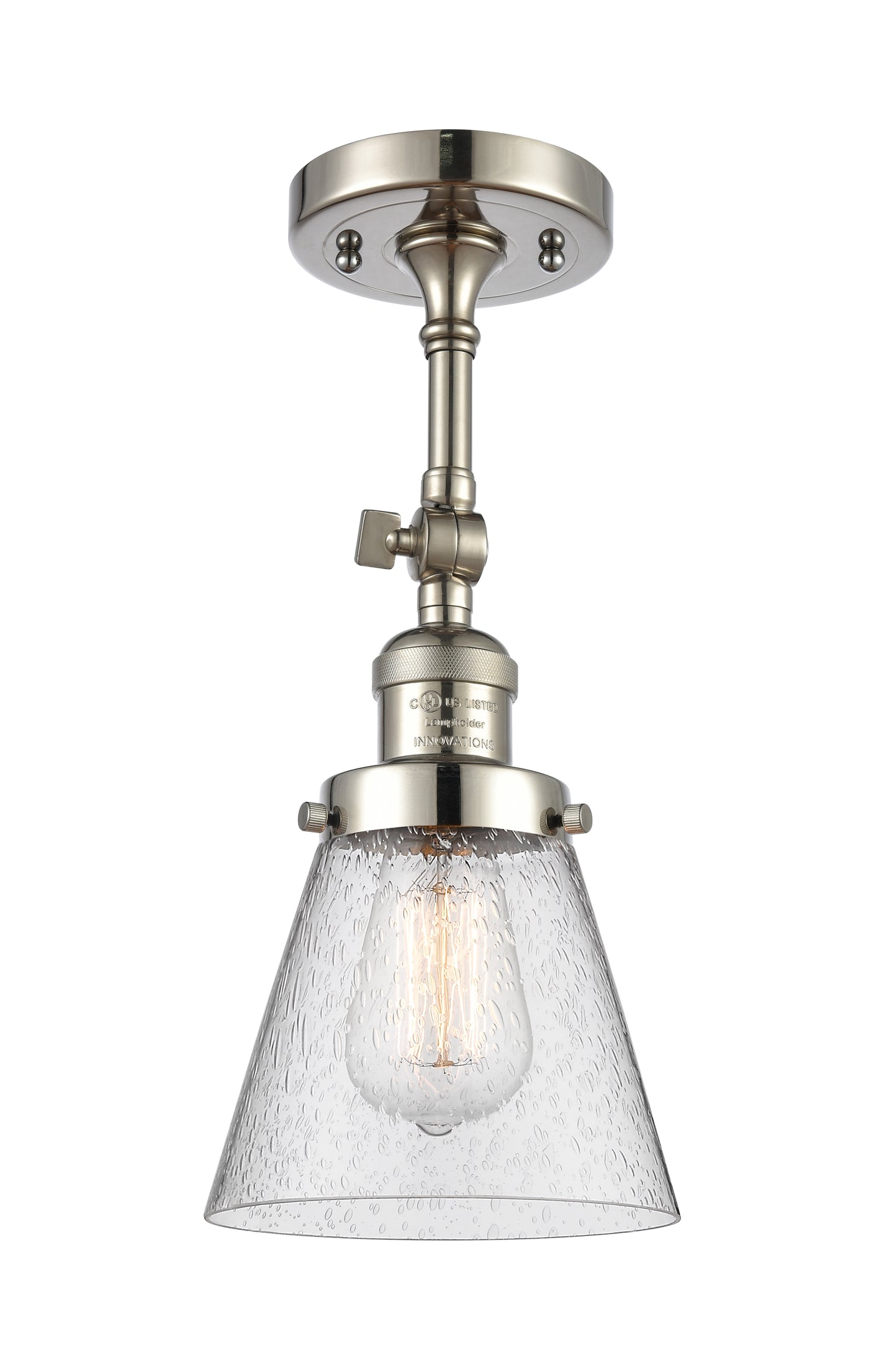 Franklin Semi-Flush Mount Seedy Glass Satin