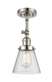 Franklin Semi-Flush Mount Seedy Glass Satin