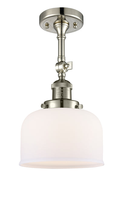 Bell 8-Inch 1-Light Semi-Flush Mount with LED Bulb 14.5-Inch High Sloped-Ceiling Compatible