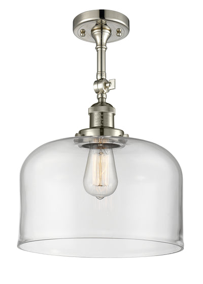Bell 12-Inch 1-Light Semi-Flush Mount with LED Bulb 16.5-Inch High