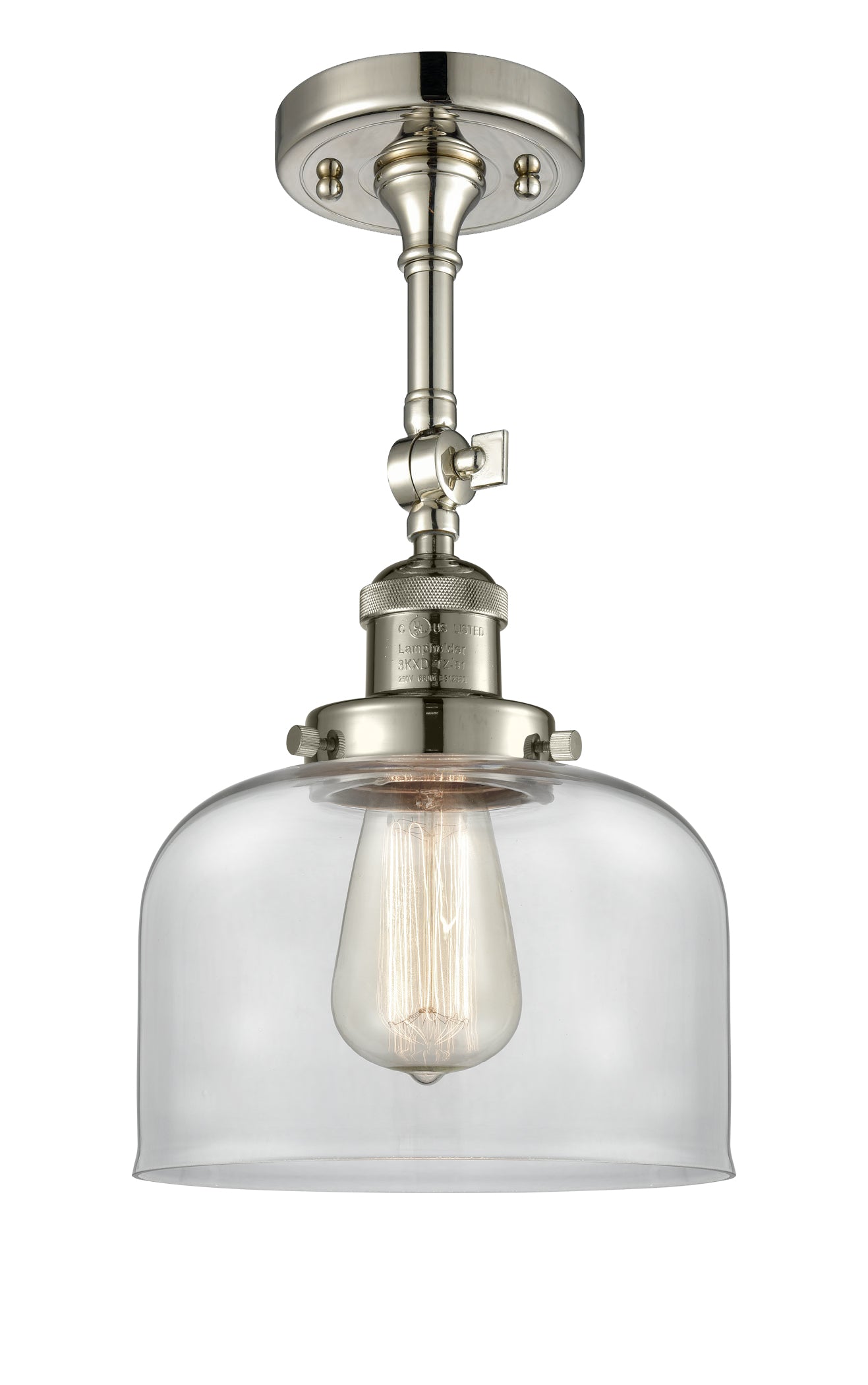 Franklin Semi-Flush Mount Brushed Satin Nickel