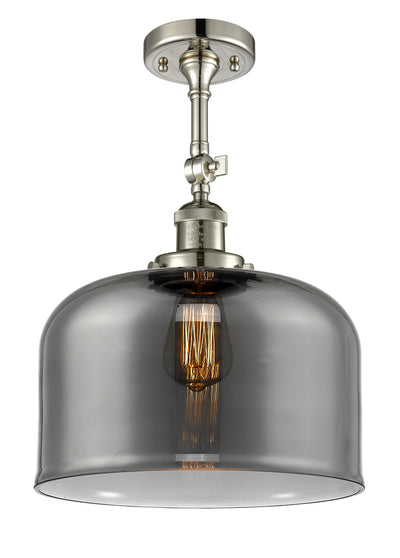 Bell 12-Inch 1-Light Semi-Flush Mount with LED Bulb 16.5-Inch High