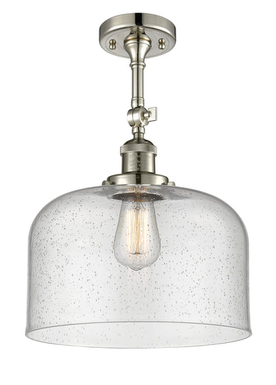 Bell 12-Inch 1-Light Semi-Flush Mount with LED Bulb 16.5-Inch High