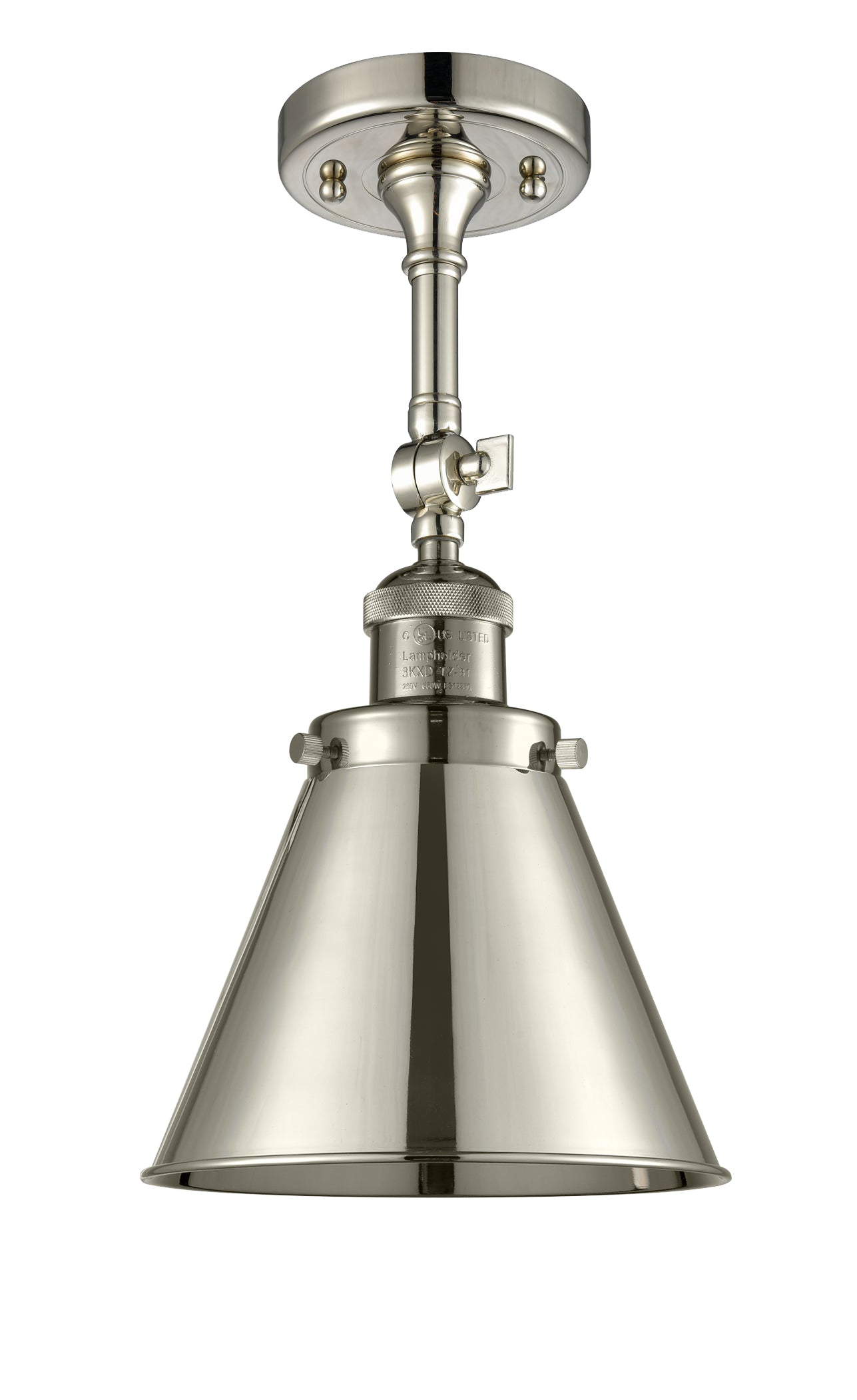 Franklin Semi-Flush Mount Brass Nickel