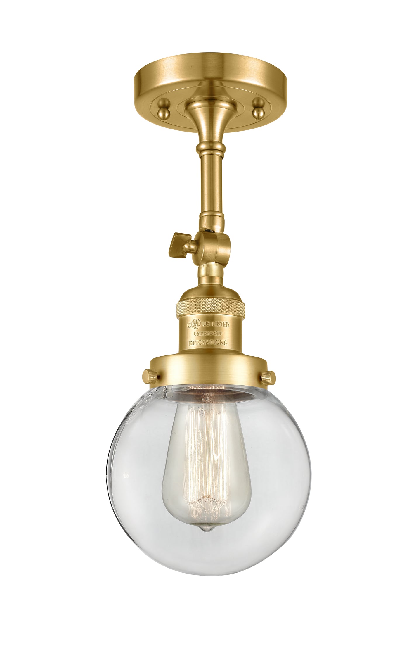 Franklin Semi-Flush Mount Brushed Satin Nickel