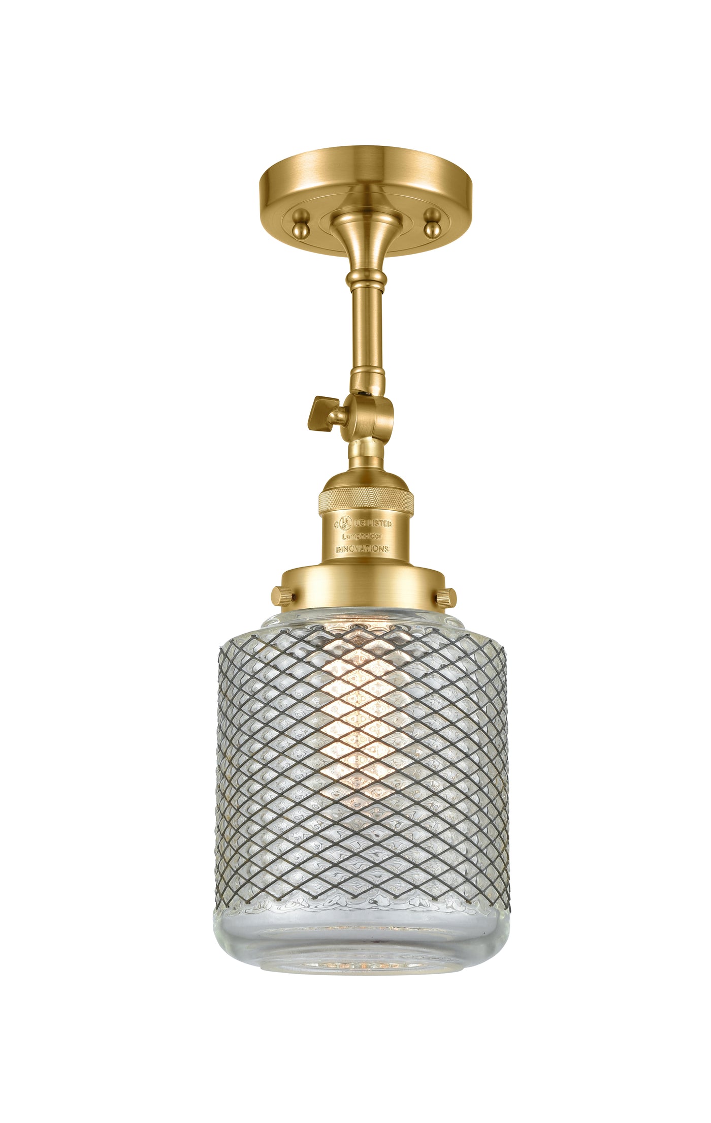 Franklin Semi-Flush Mount Brushed Satin Nickel