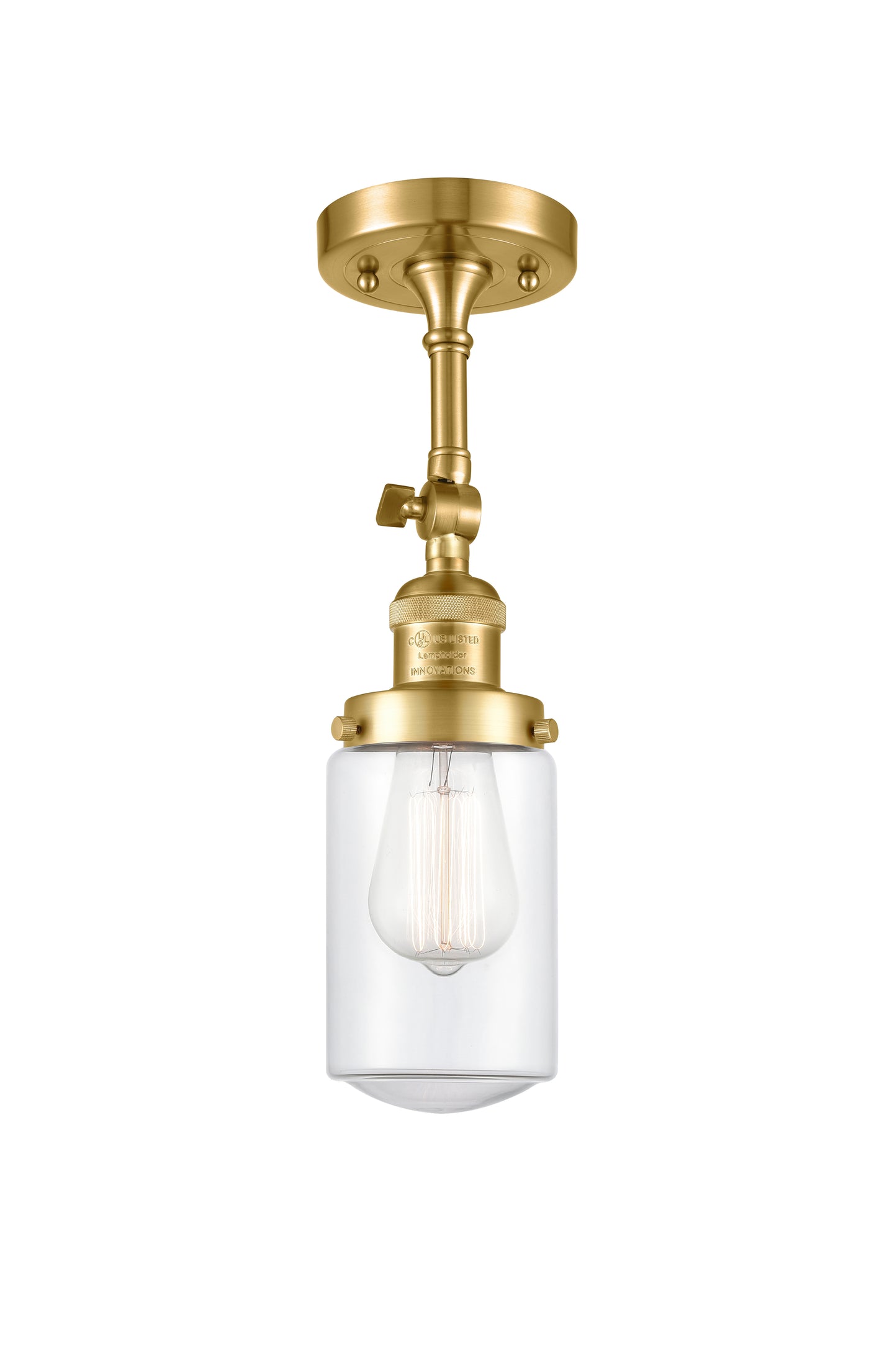 Franklin Semi-Flush Mount Brushed Satin Nickel