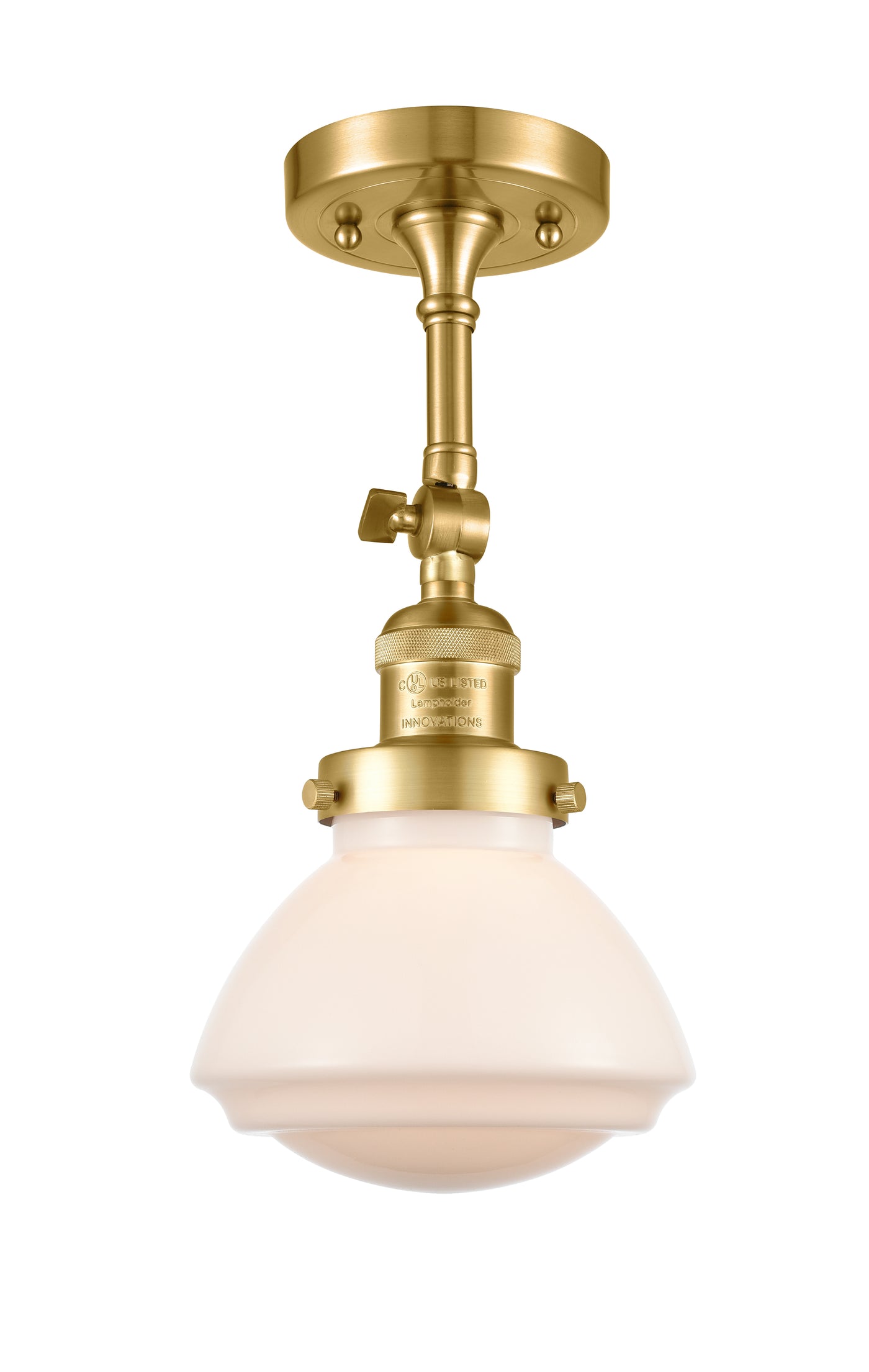 Franklin Semi-Flush Mount Brushed Satin Nickel