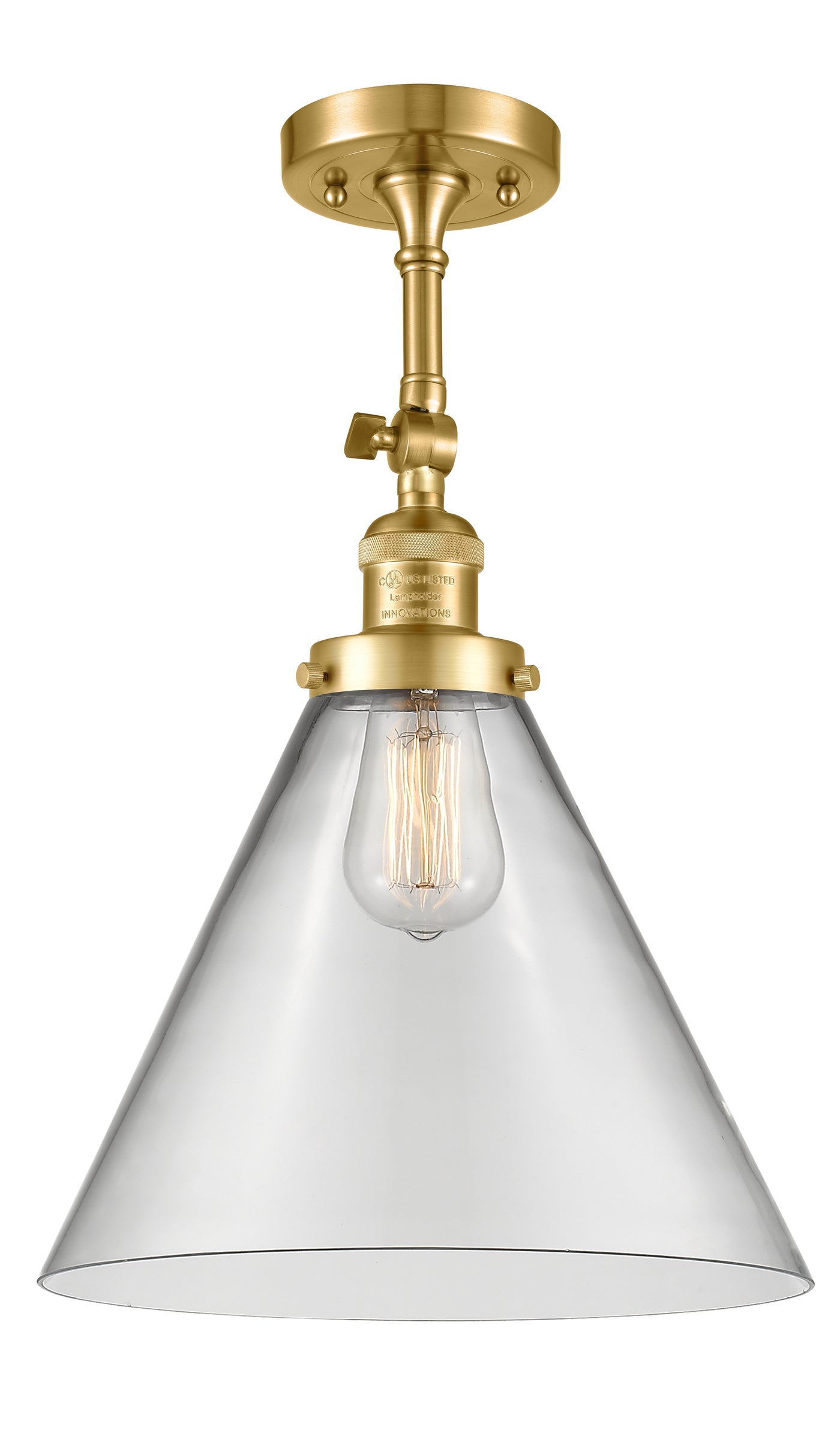 Franklin Semi-Flush Mount Glass Nickel