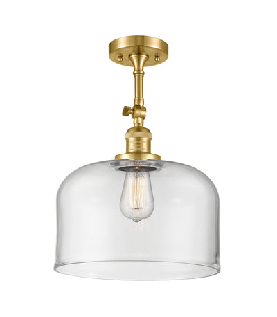 Bell 12-Inch 1-Light Semi-Flush Mount with LED Bulb 16.5-Inch High