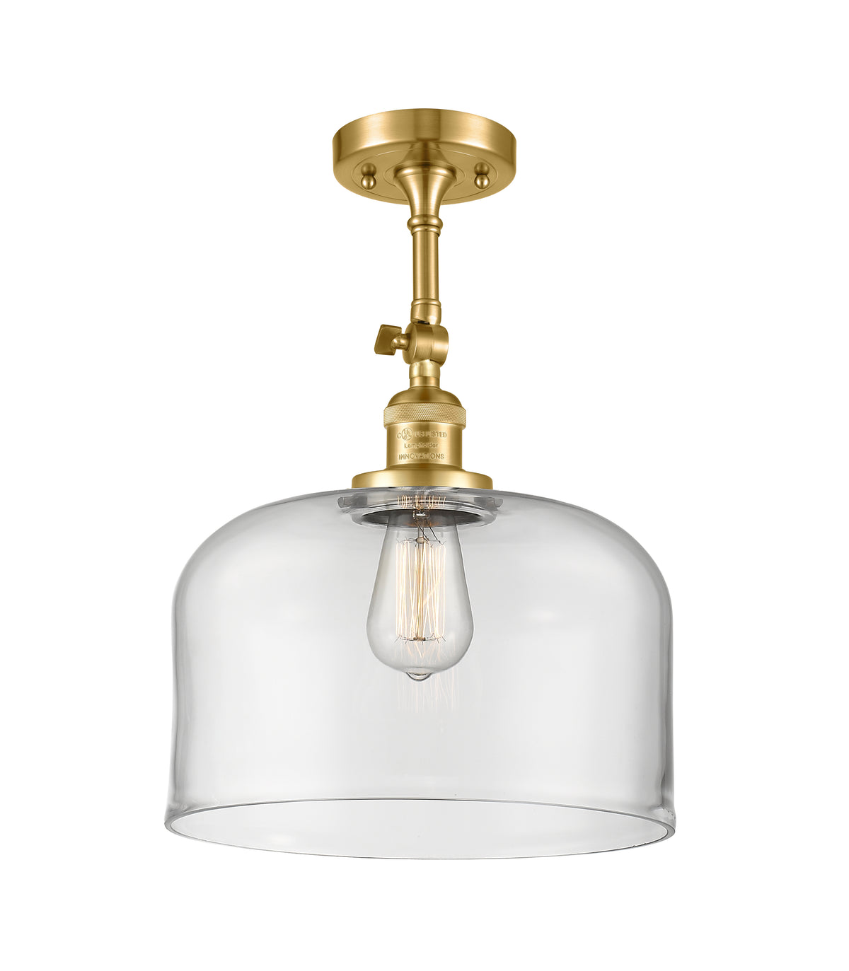 Bell 12-Inch 1-Light Semi-Flush Mount 16.5-Inch High