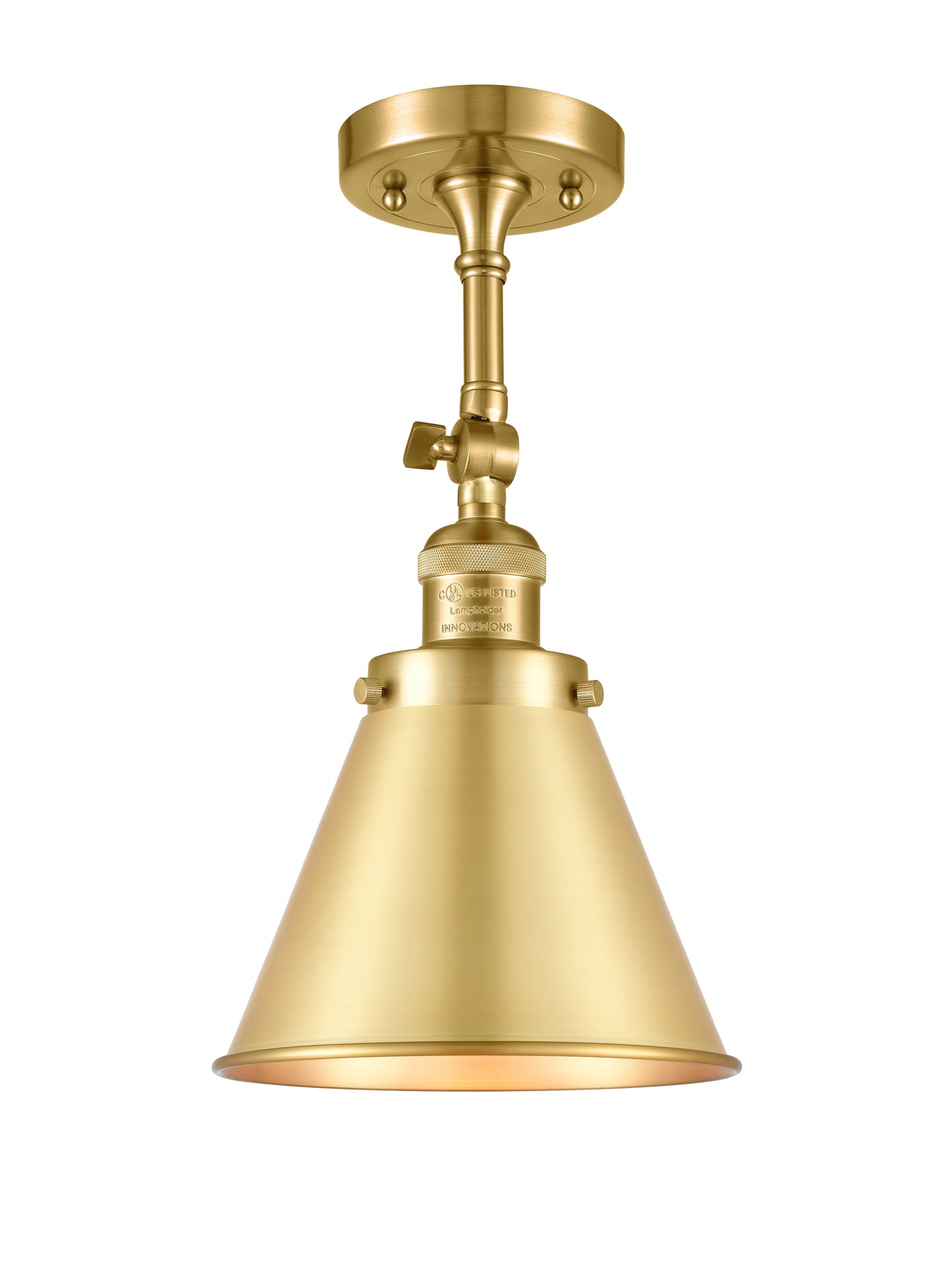 Franklin Semi-Flush Mount Brass Nickel