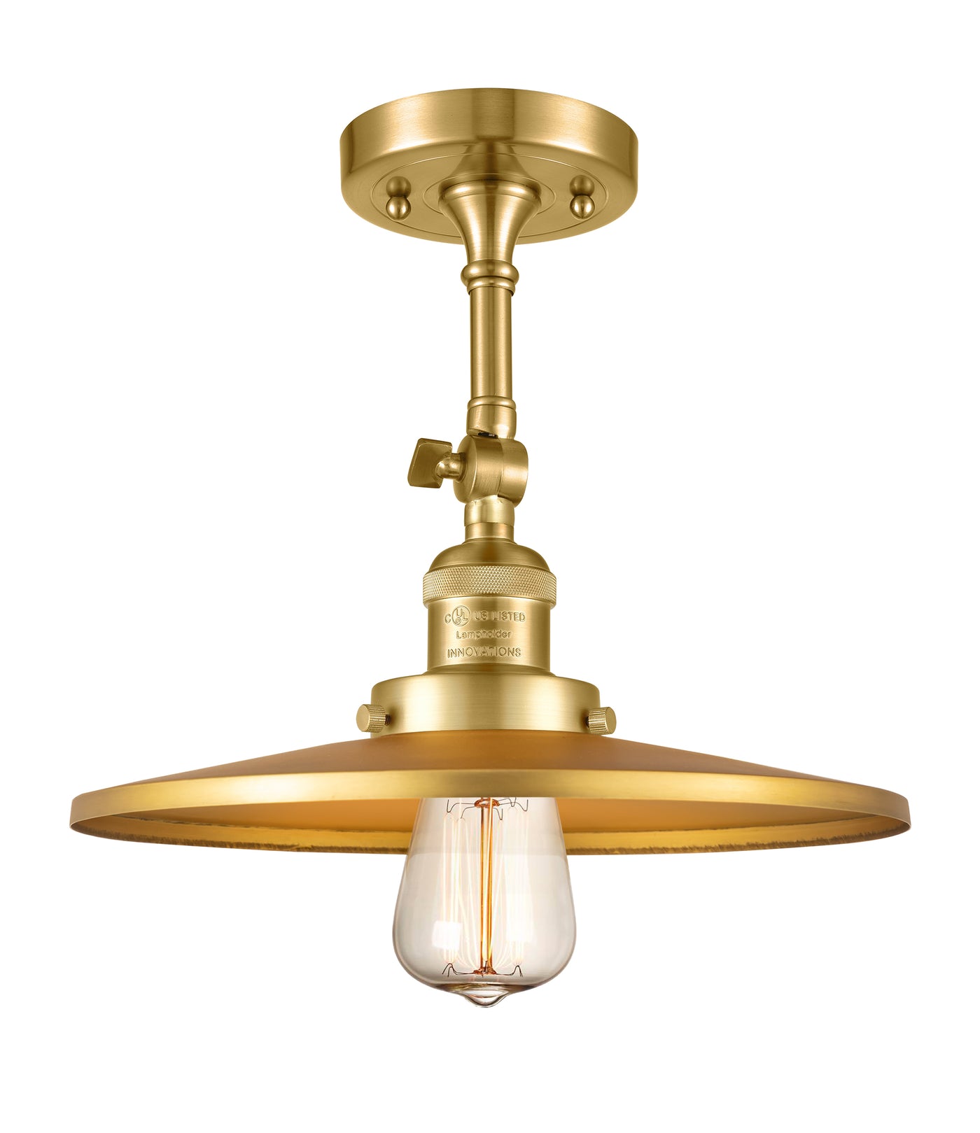 Franklin Semi-Flush Mount Brushed Satin Nickel
