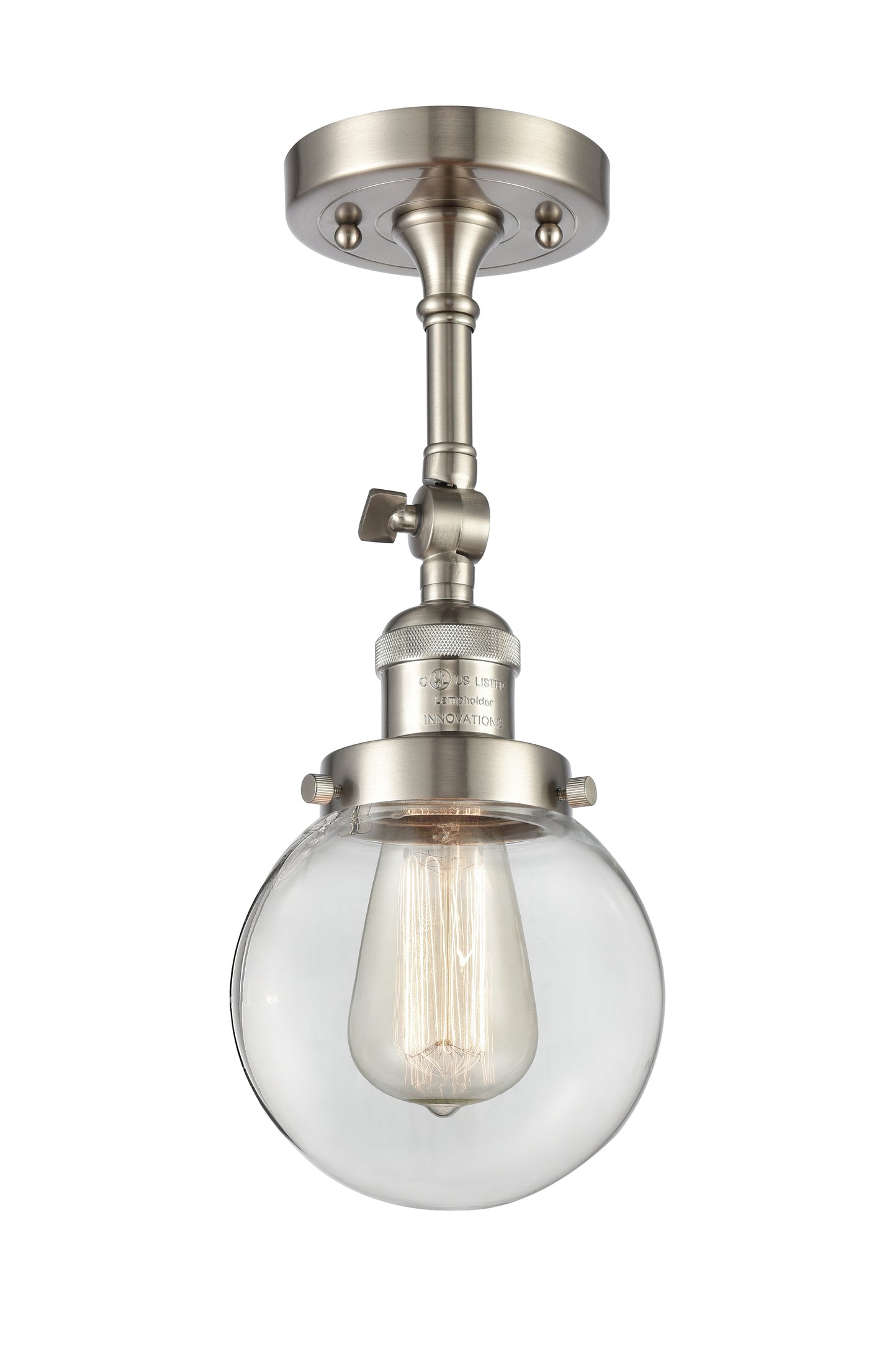 Franklin Semi-Flush Mount Brushed Satin Nickel