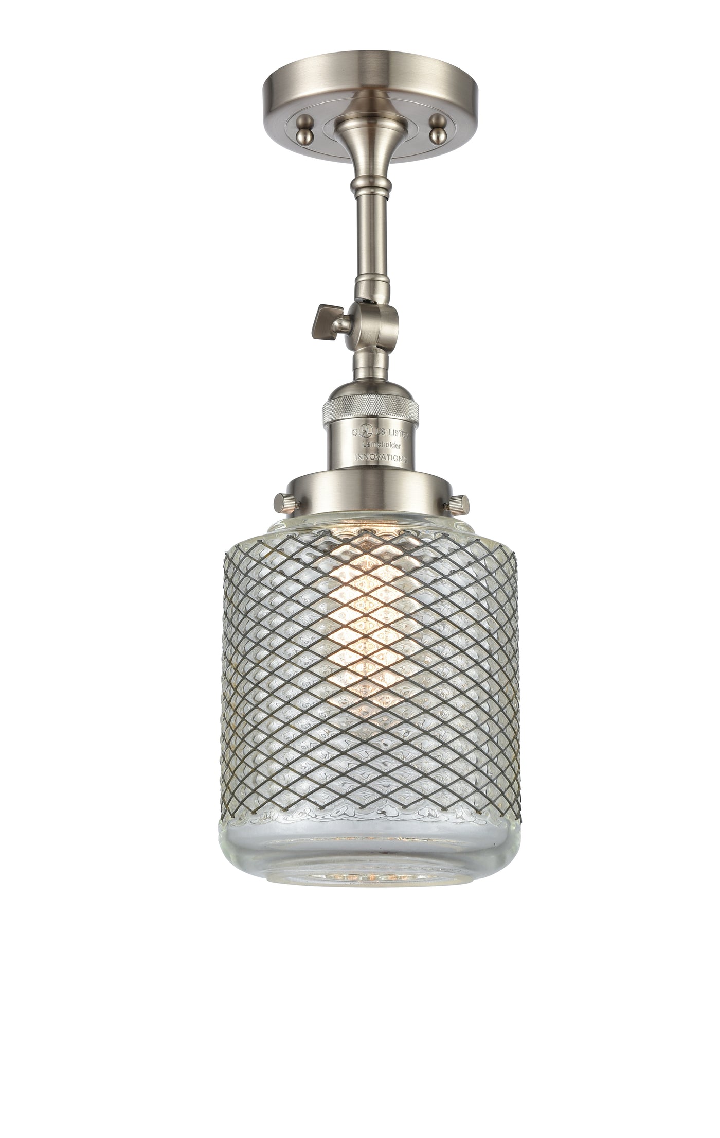 Franklin Semi-Flush Mount Brushed Satin Nickel