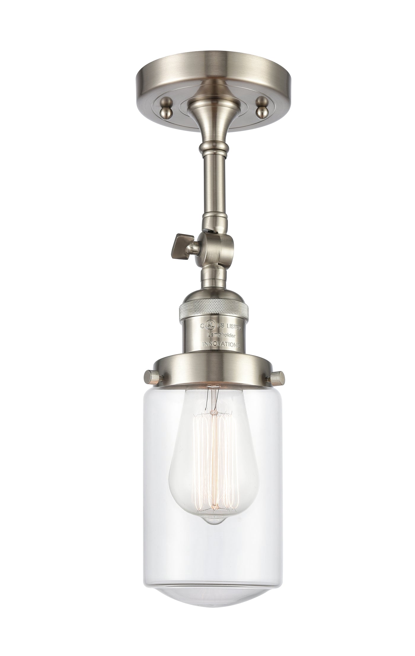 Franklin Semi-Flush Mount Brushed Satin Nickel