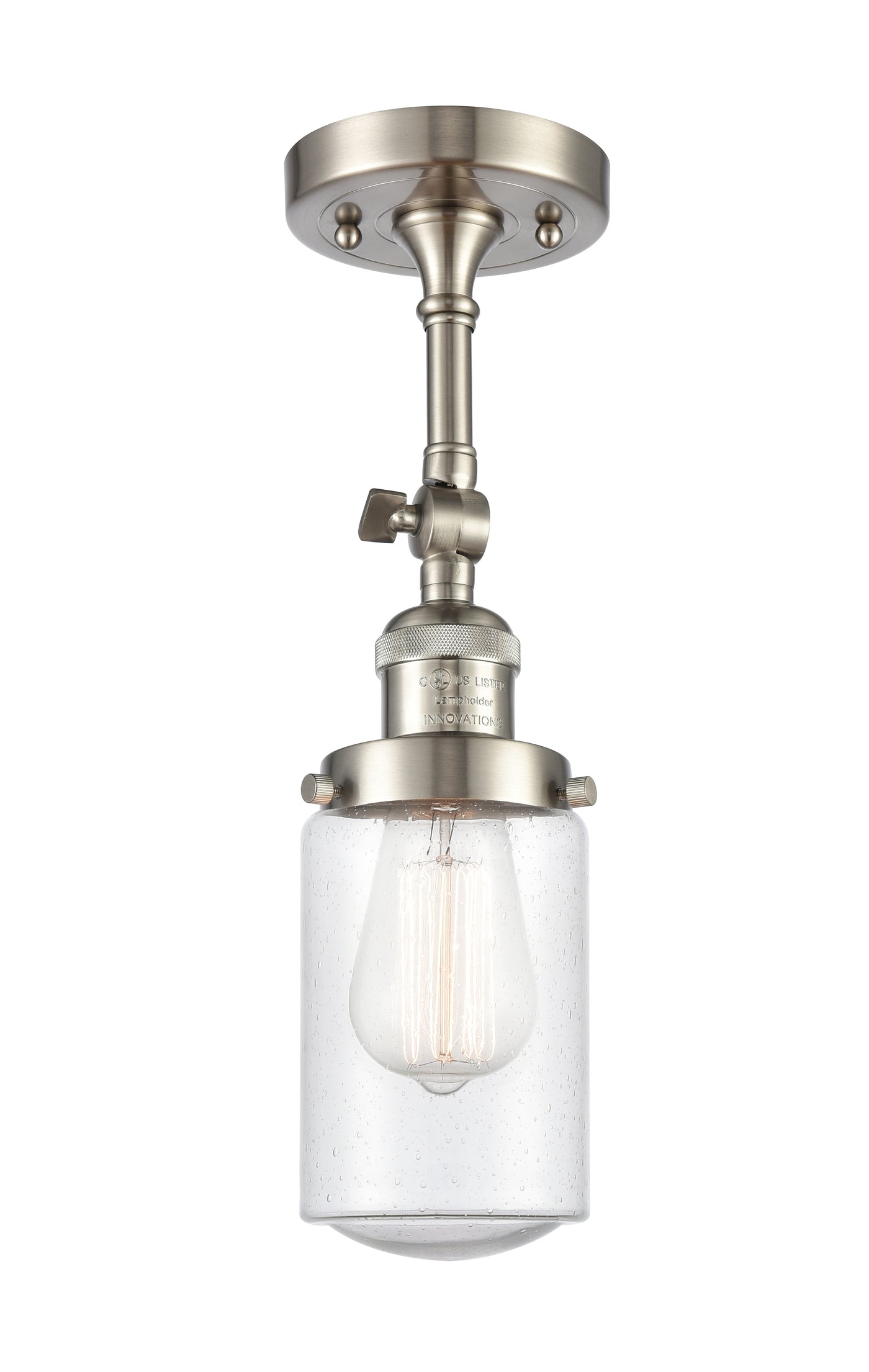 Franklin Semi-Flush Mount Brushed Satin Nickel