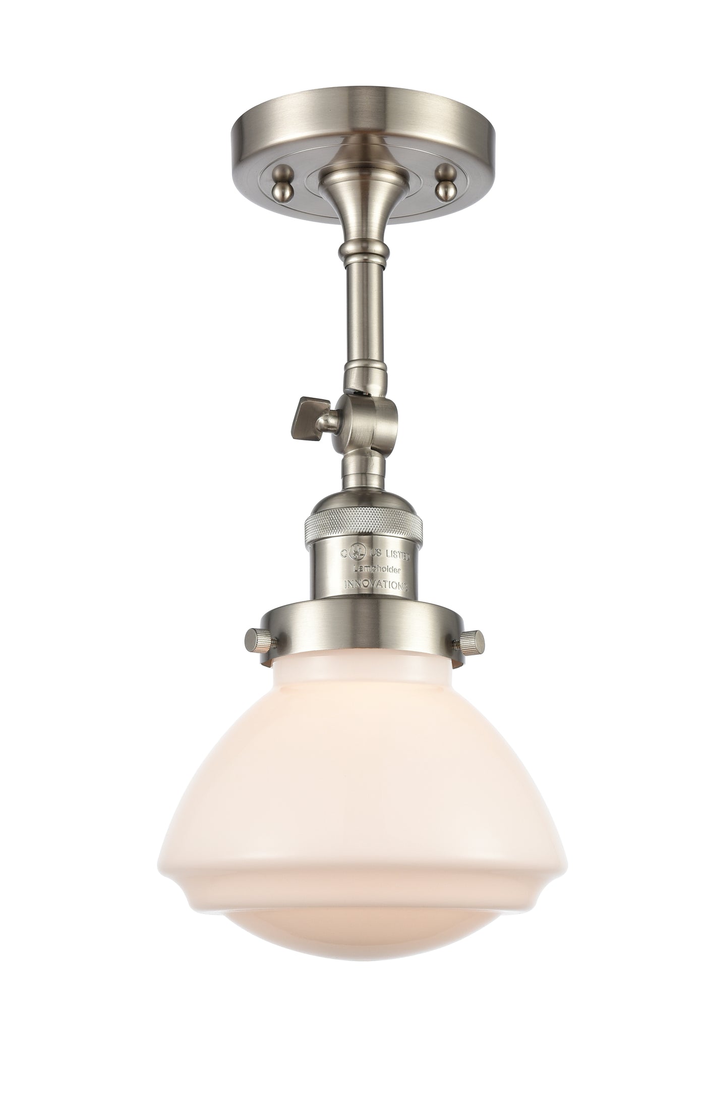 Franklin Semi-Flush Mount Brushed Satin Nickel