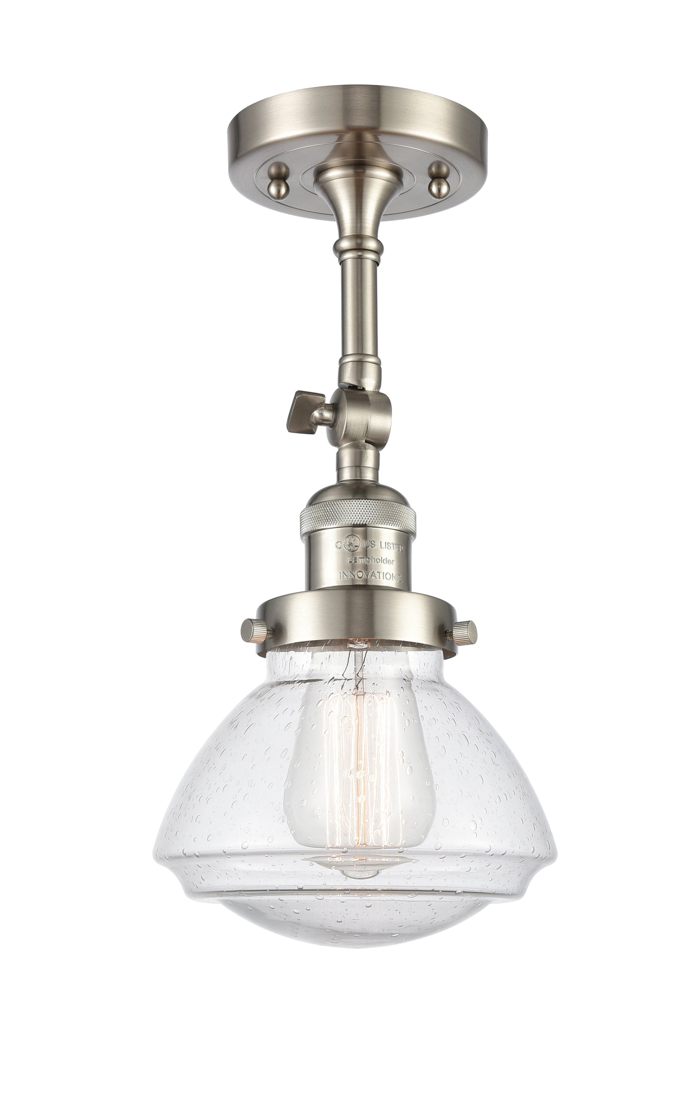 Franklin Semi-Flush Mount Brushed Satin Nickel