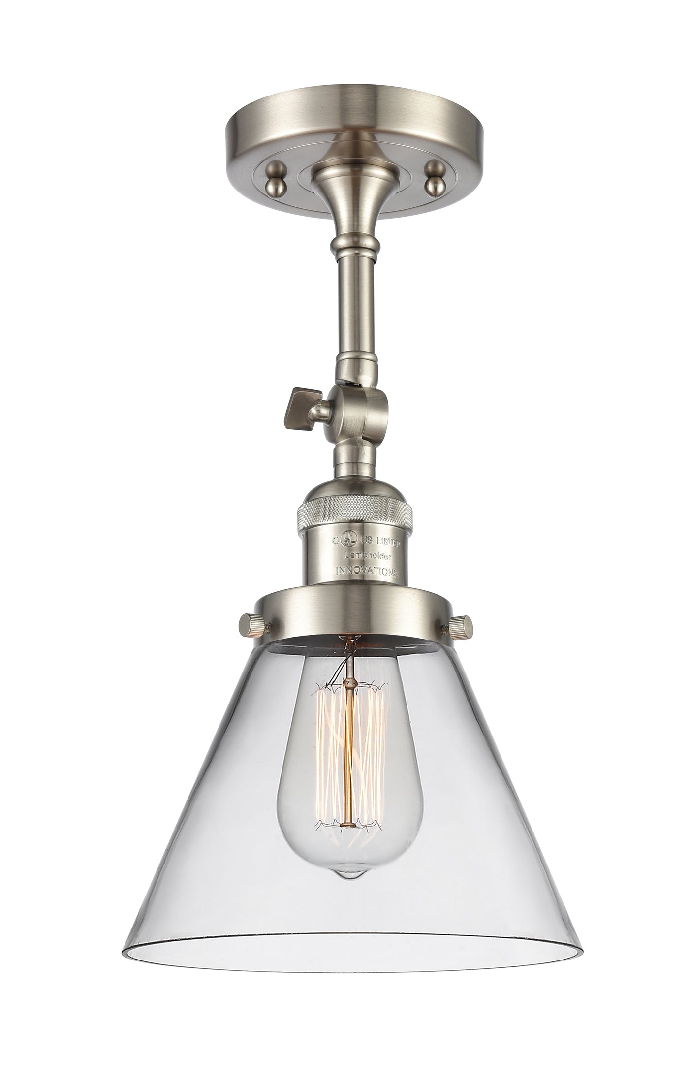 Franklin Semi-Flush Mount Brushed Satin Nickel