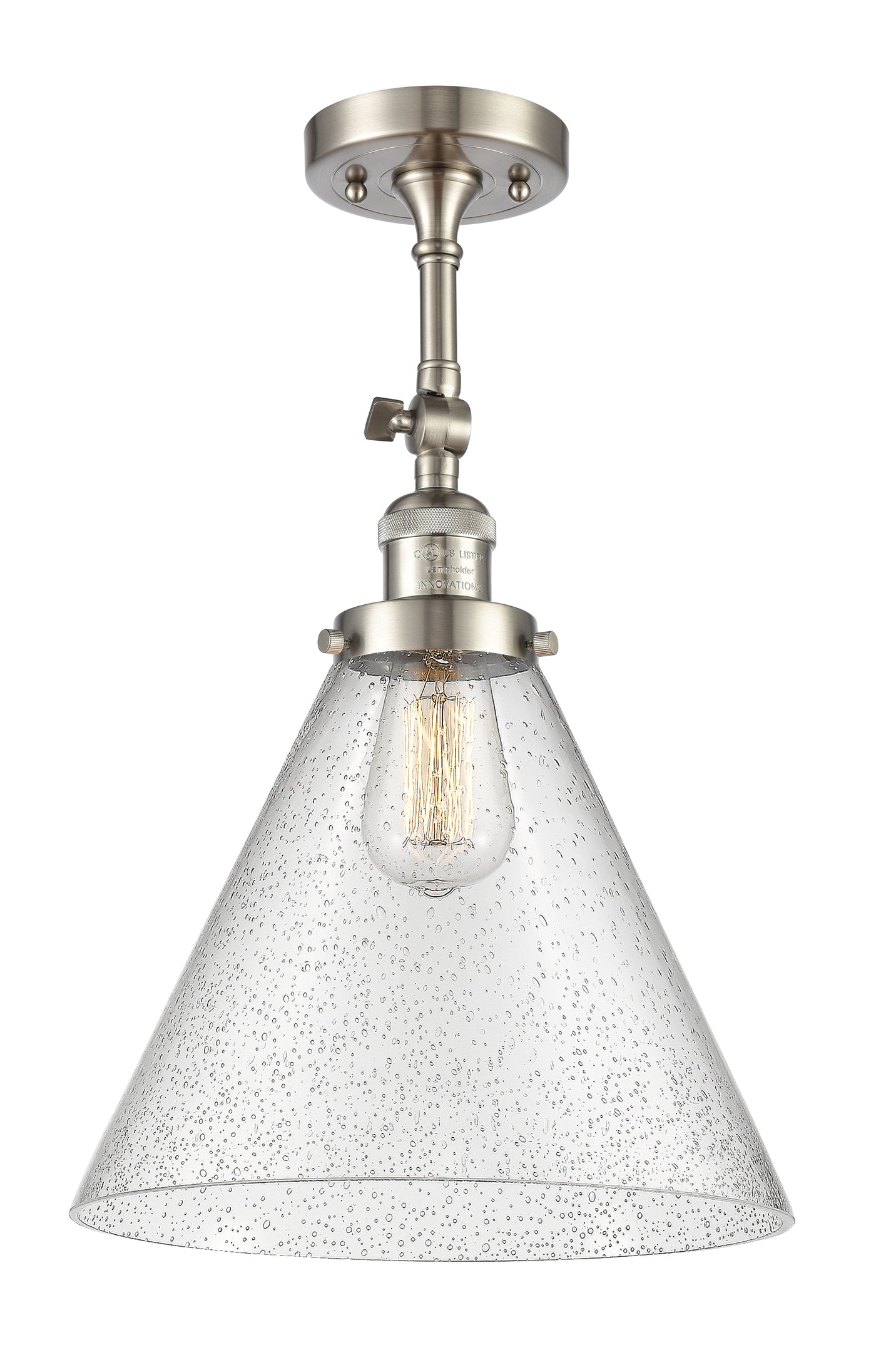 Franklin Semi-Flush Mount Glass Nickel