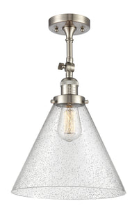 Franklin Semi-Flush Mount Glass Nickel