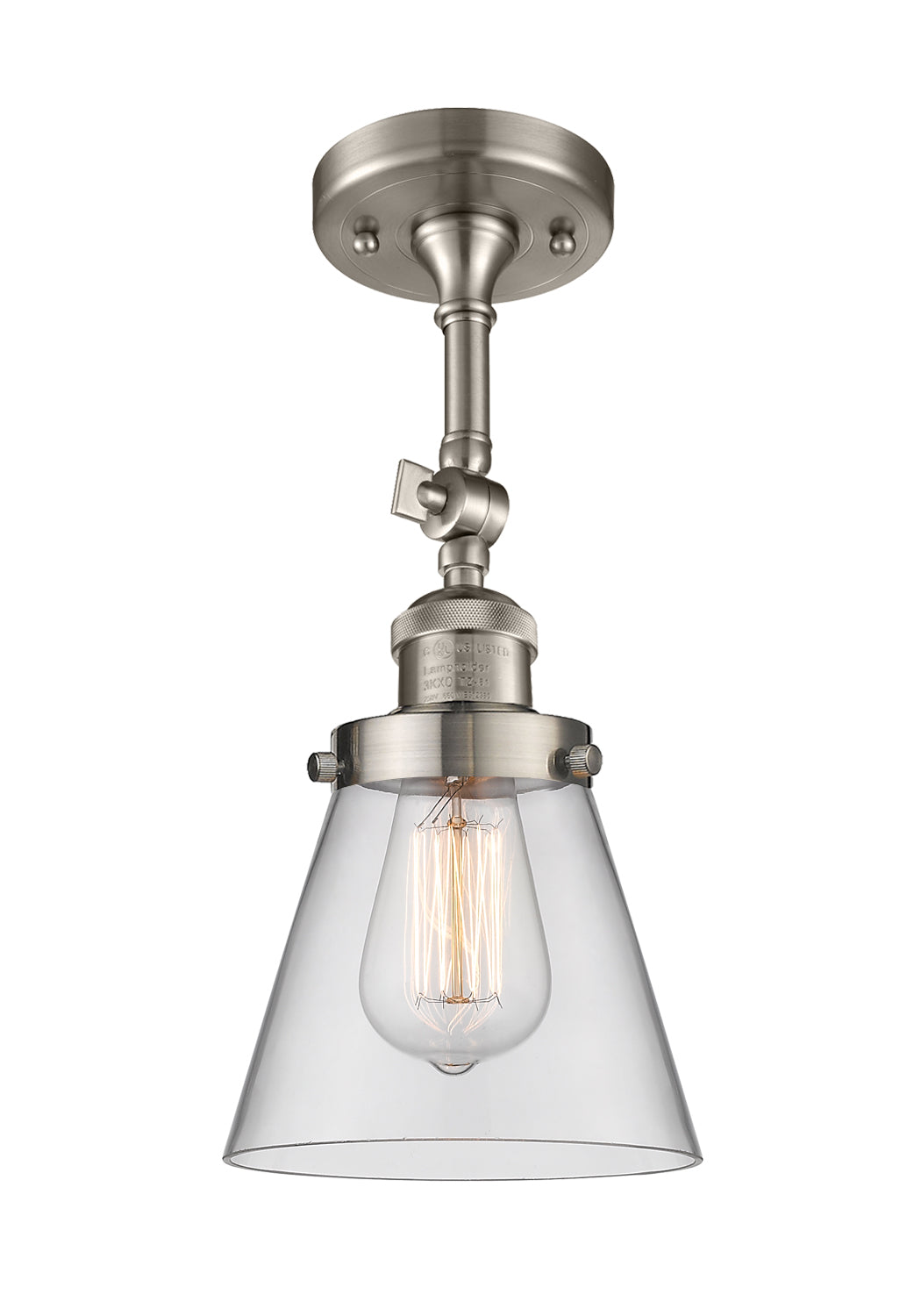 Franklin Semi-Flush Mount Seedy Glass Satin