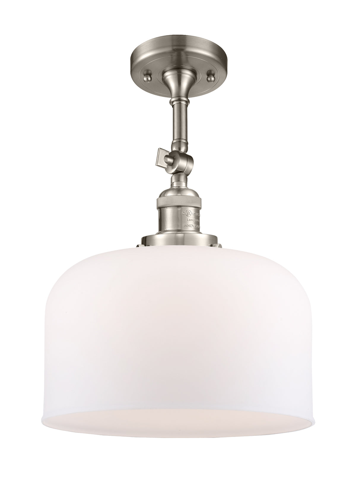 Bell 12-Inch 1-Light Semi-Flush Mount with LED Bulb 16.5-Inch High