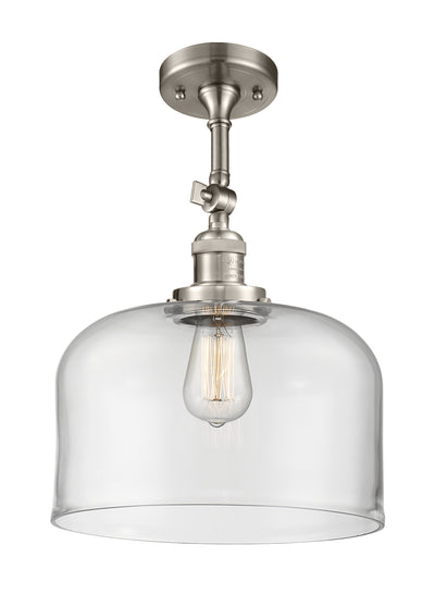 Bell 12-Inch 1-Light Semi-Flush Mount with LED Bulb 16.5-Inch High