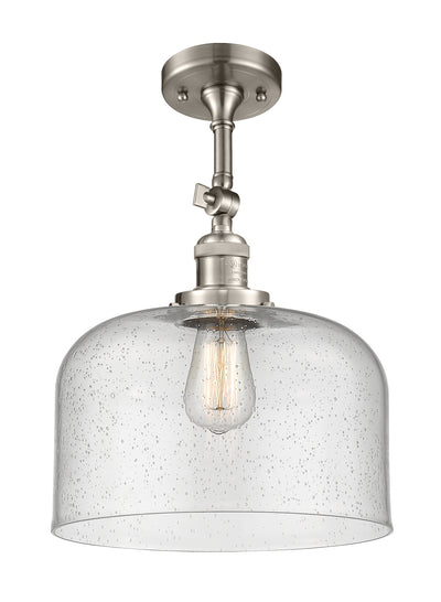 Bell 12-Inch 1-Light Semi-Flush Mount with LED Bulb 16.5-Inch High