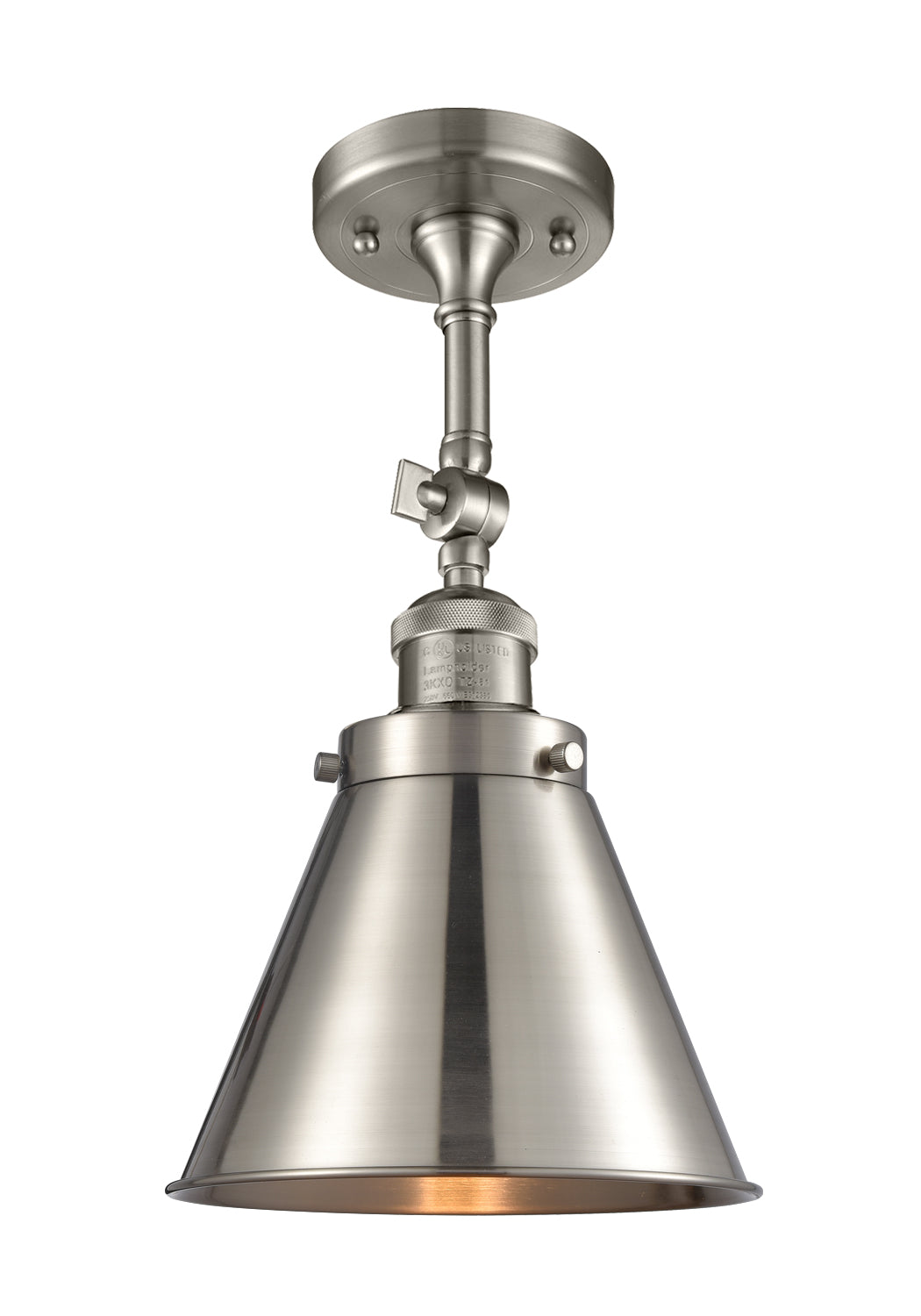 Franklin Semi-Flush Mount Brass Nickel