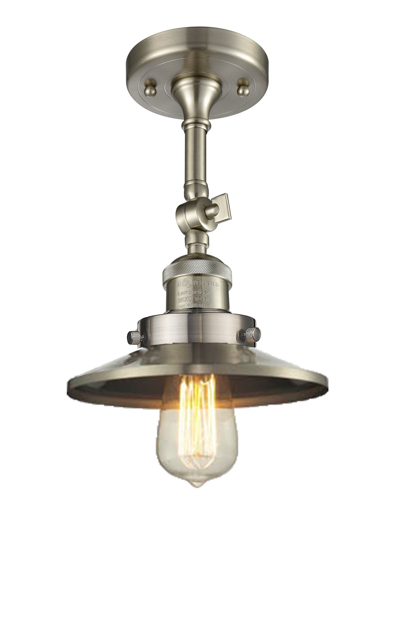 Franklin Semi-Flush Mount Brushed Nickel