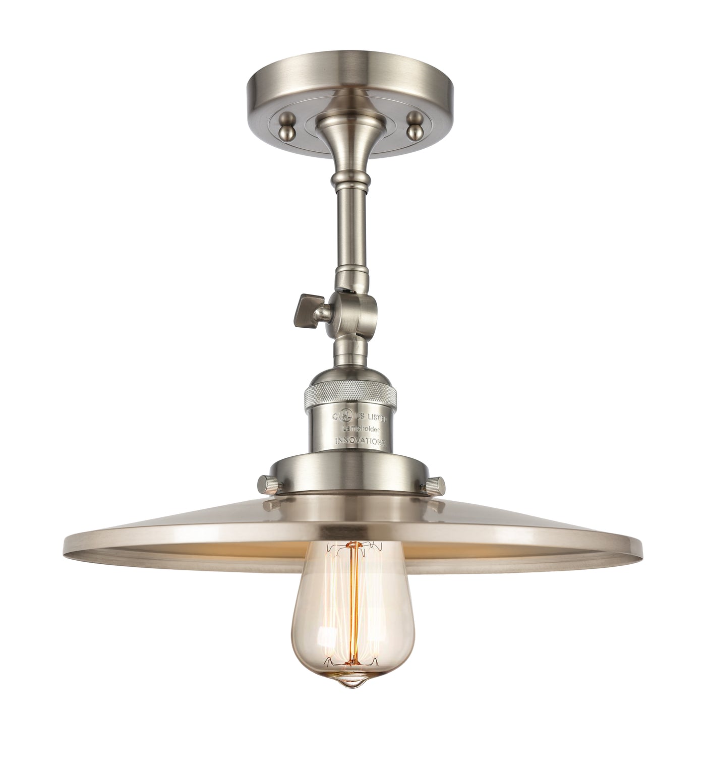 Franklin Semi-Flush Mount Brushed Satin Nickel