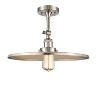 Franklin Semi-Flush Mount Satin Nickel Brass