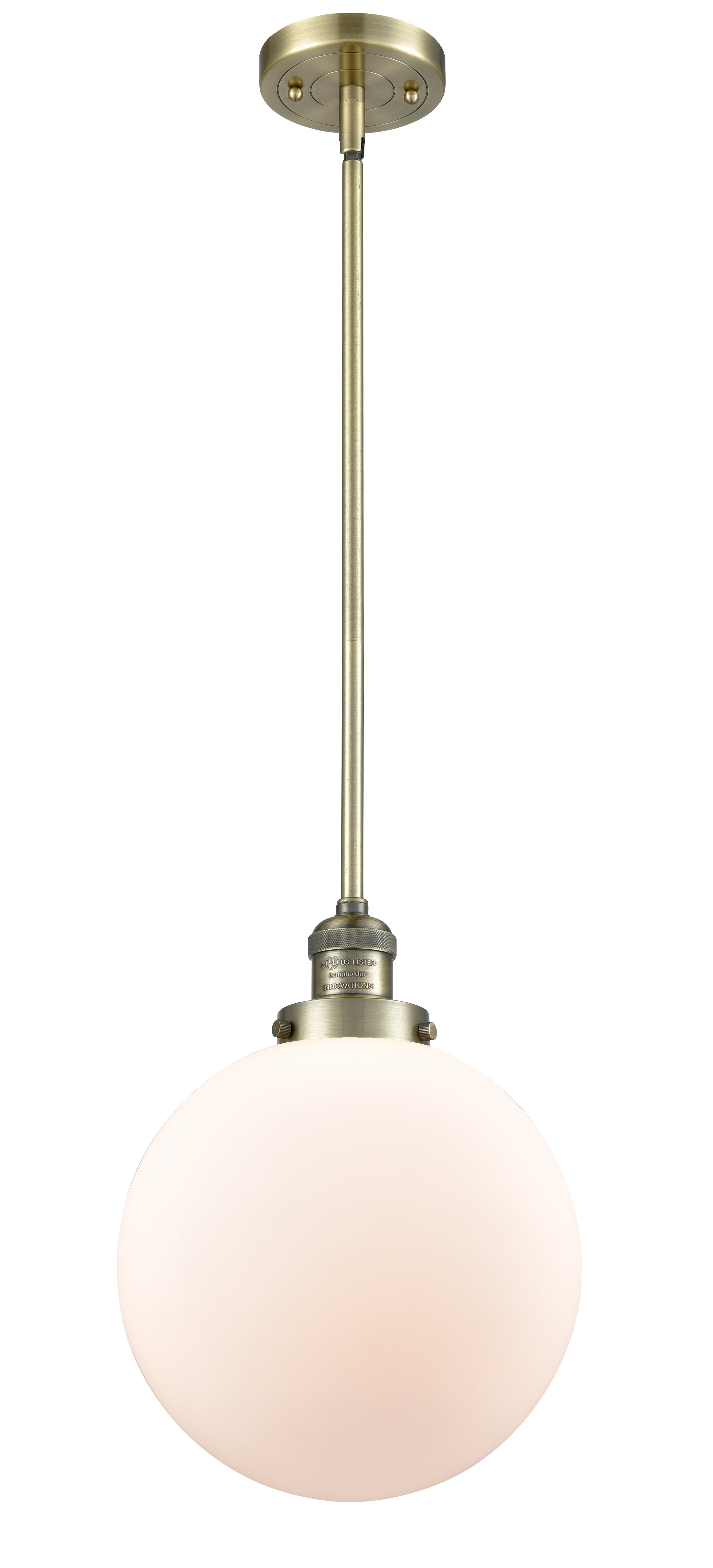 Franklin Restoration Mini Pendant Brass Glass