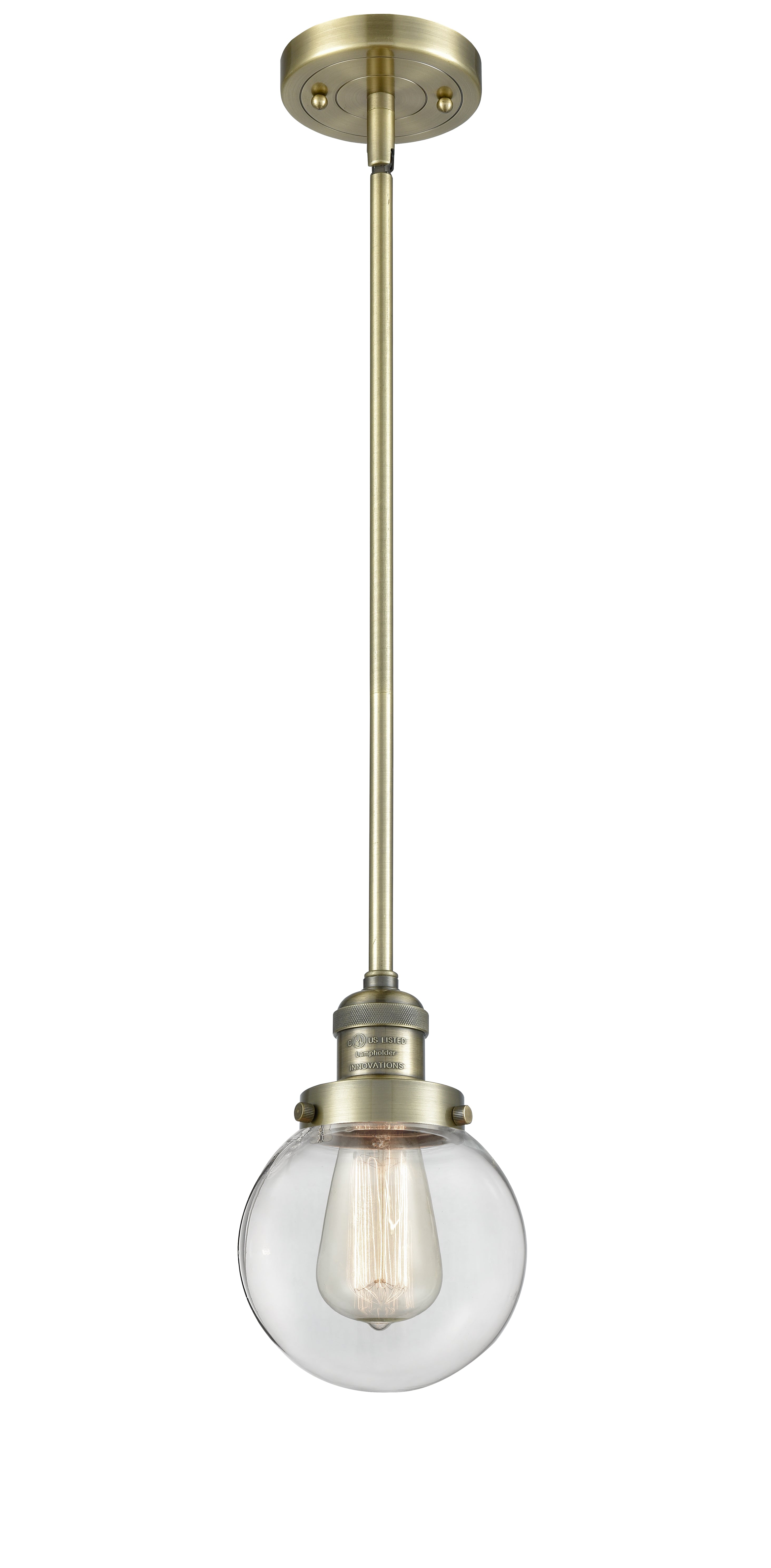 Franklin Restoration Mini Pendant Antique Brass