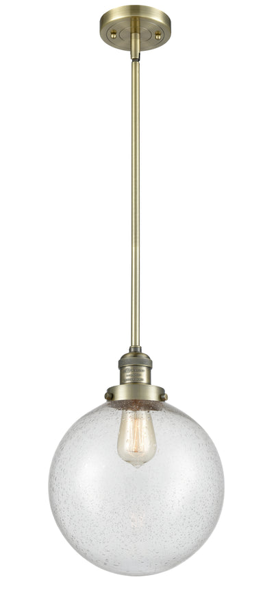 Franklin Restoration Mini Pendant Brass Glass
