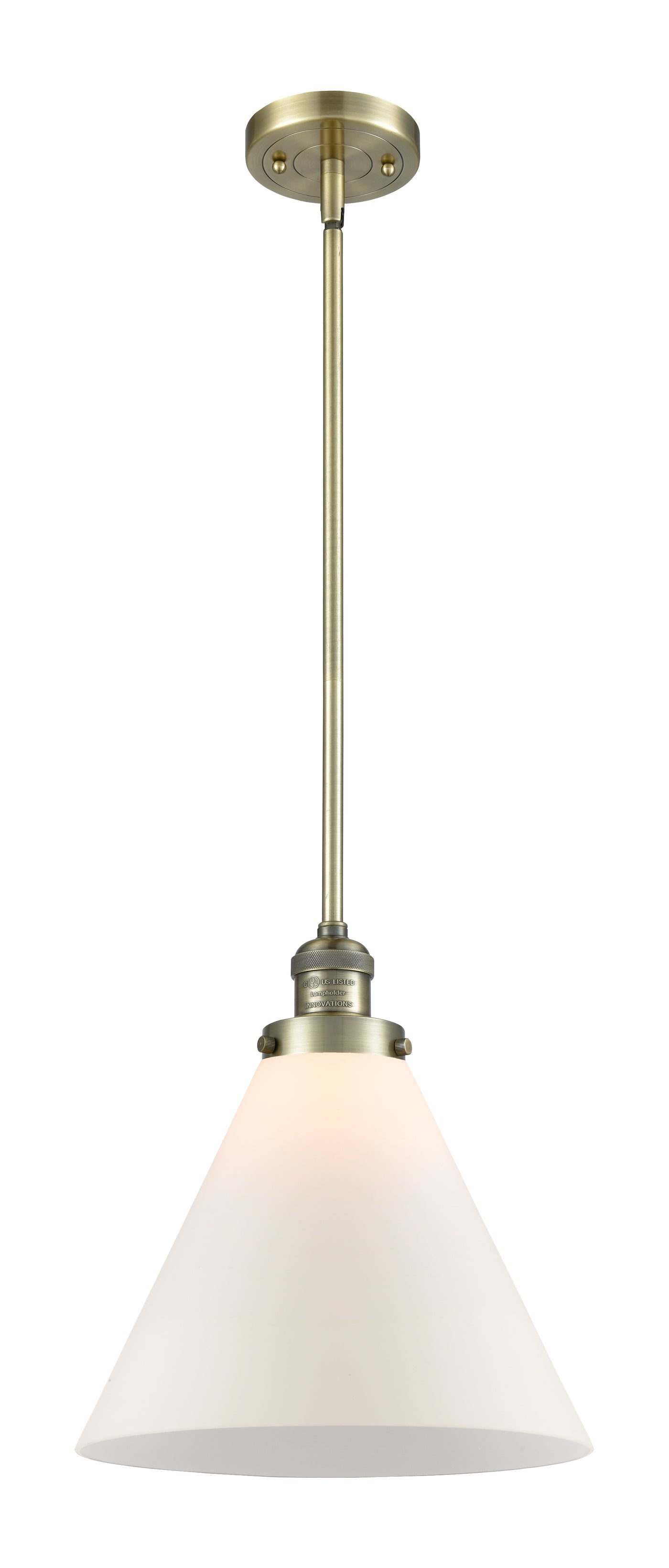 Franklin Restoration Mini Pendant Brass Glass