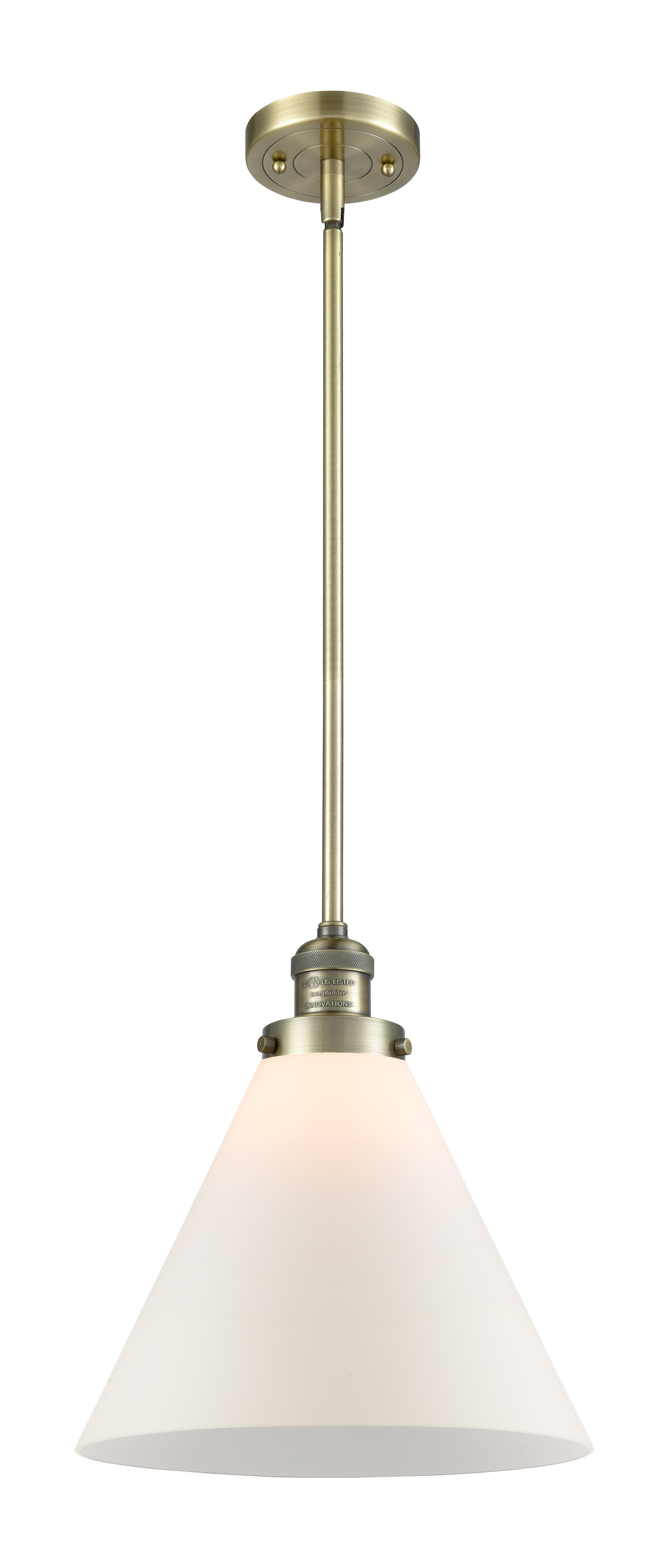 Franklin Restoration Mini Pendant Brass Glass