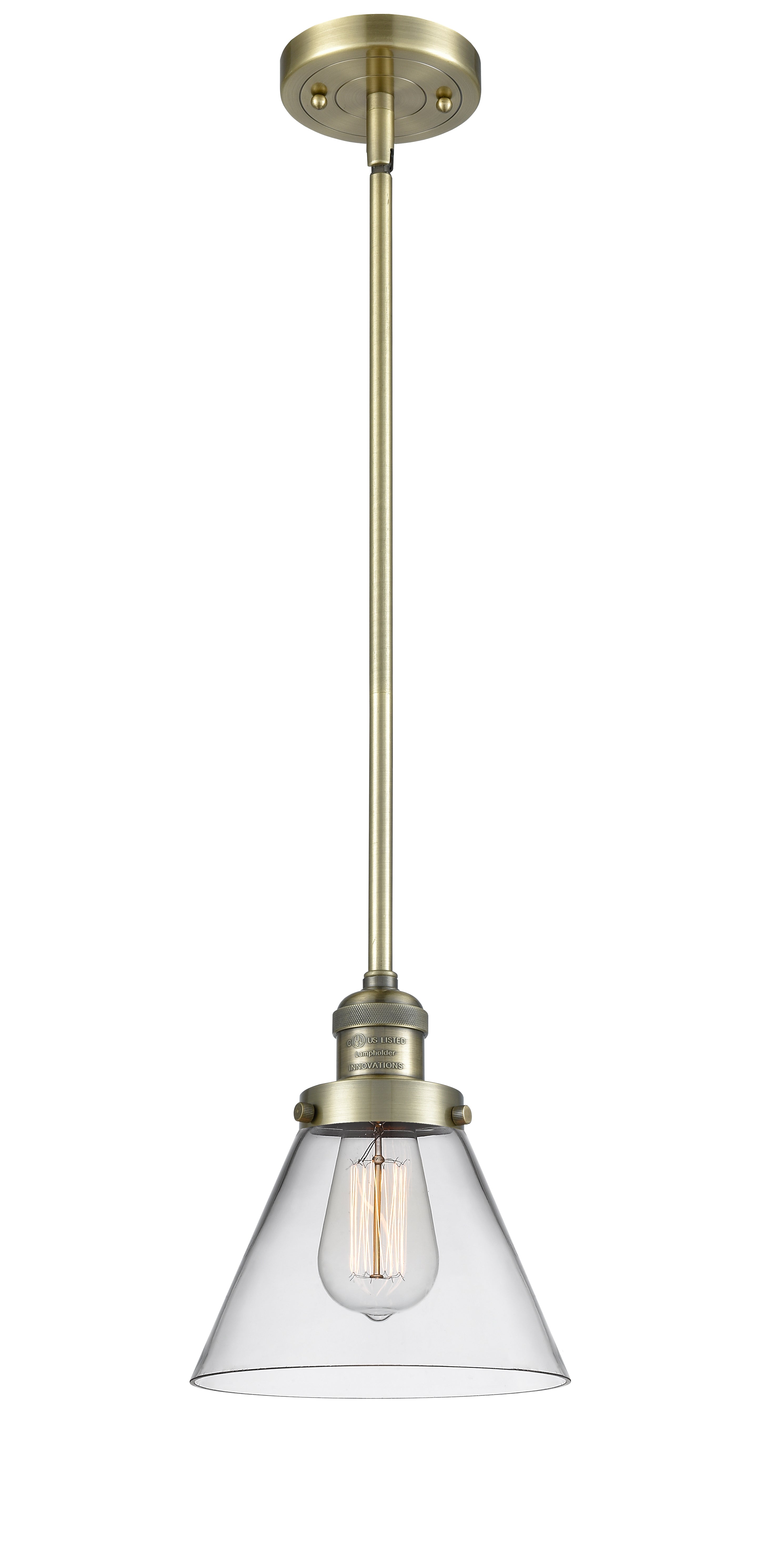 Franklin Restoration Mini Pendant Antique Brass