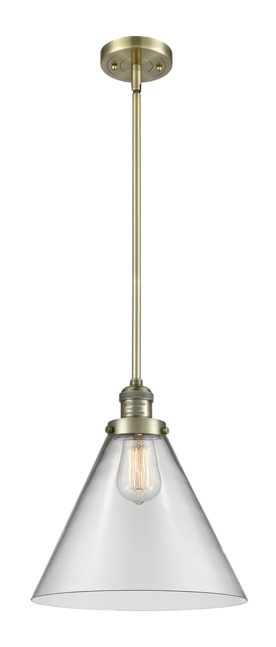 Franklin Restoration Mini Pendant Brass Glass
