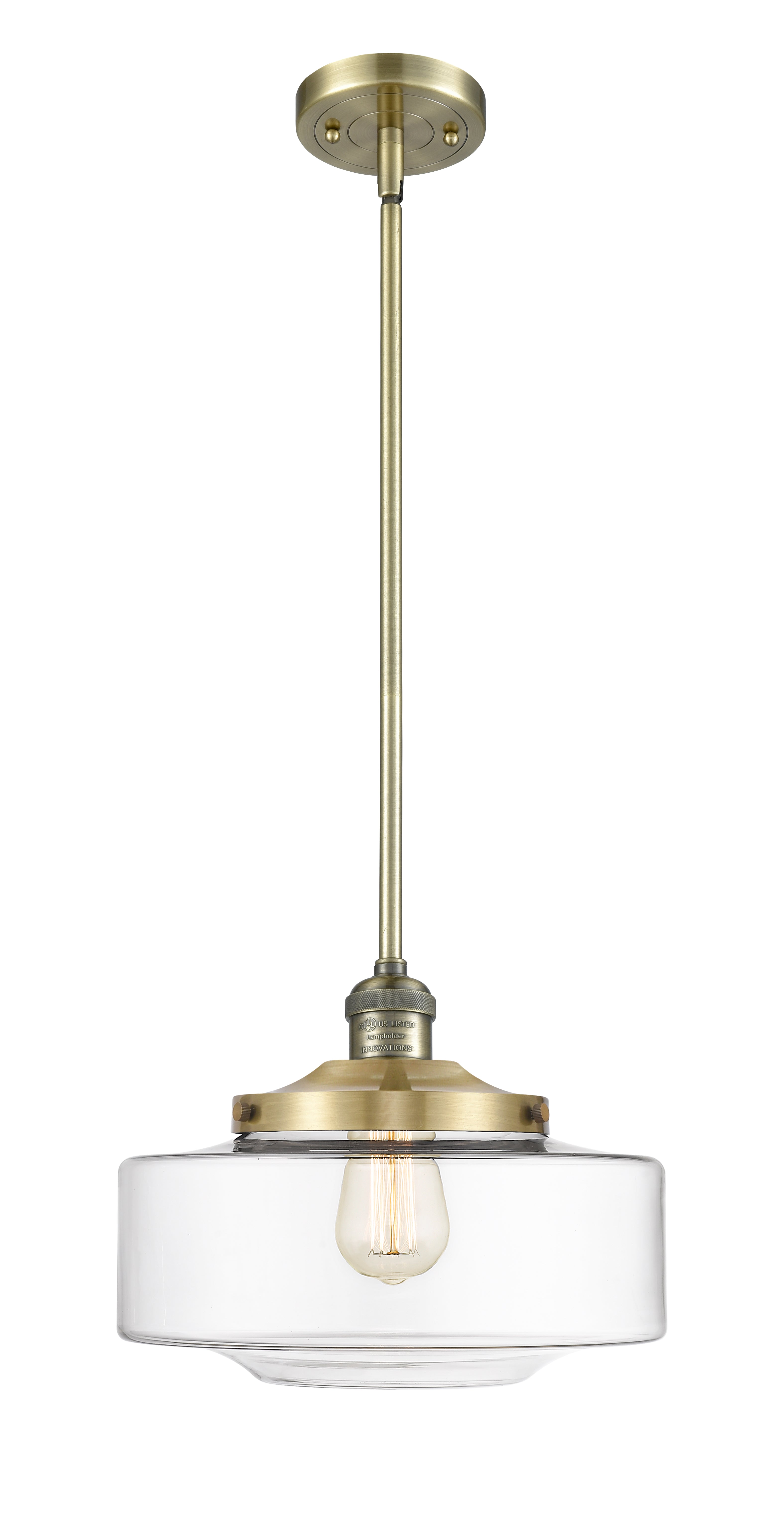 Franklin Restoration Mini Pendant Brass Finish