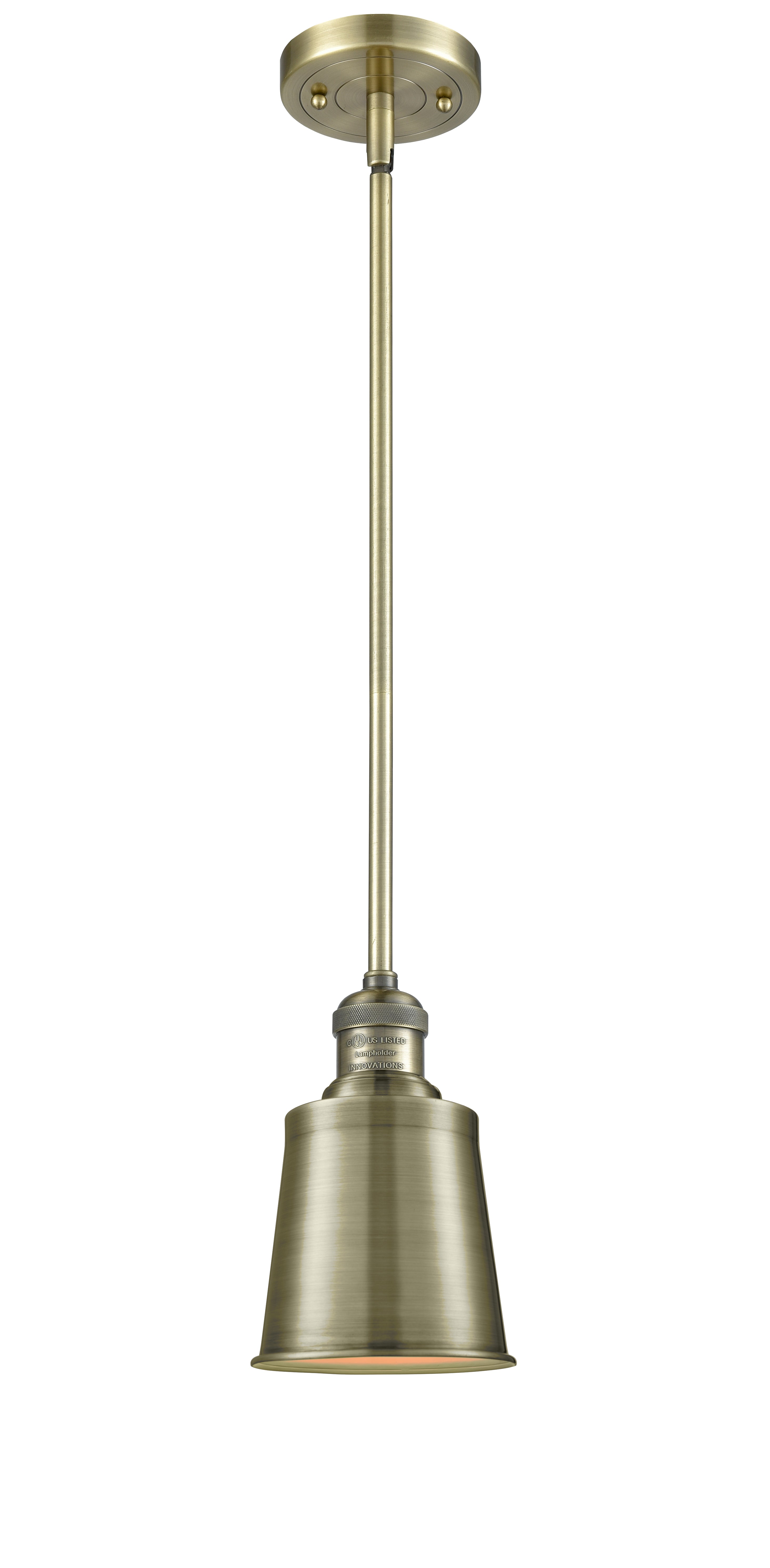 Franklin Restoration Mini Pendant 6W Antique Brass