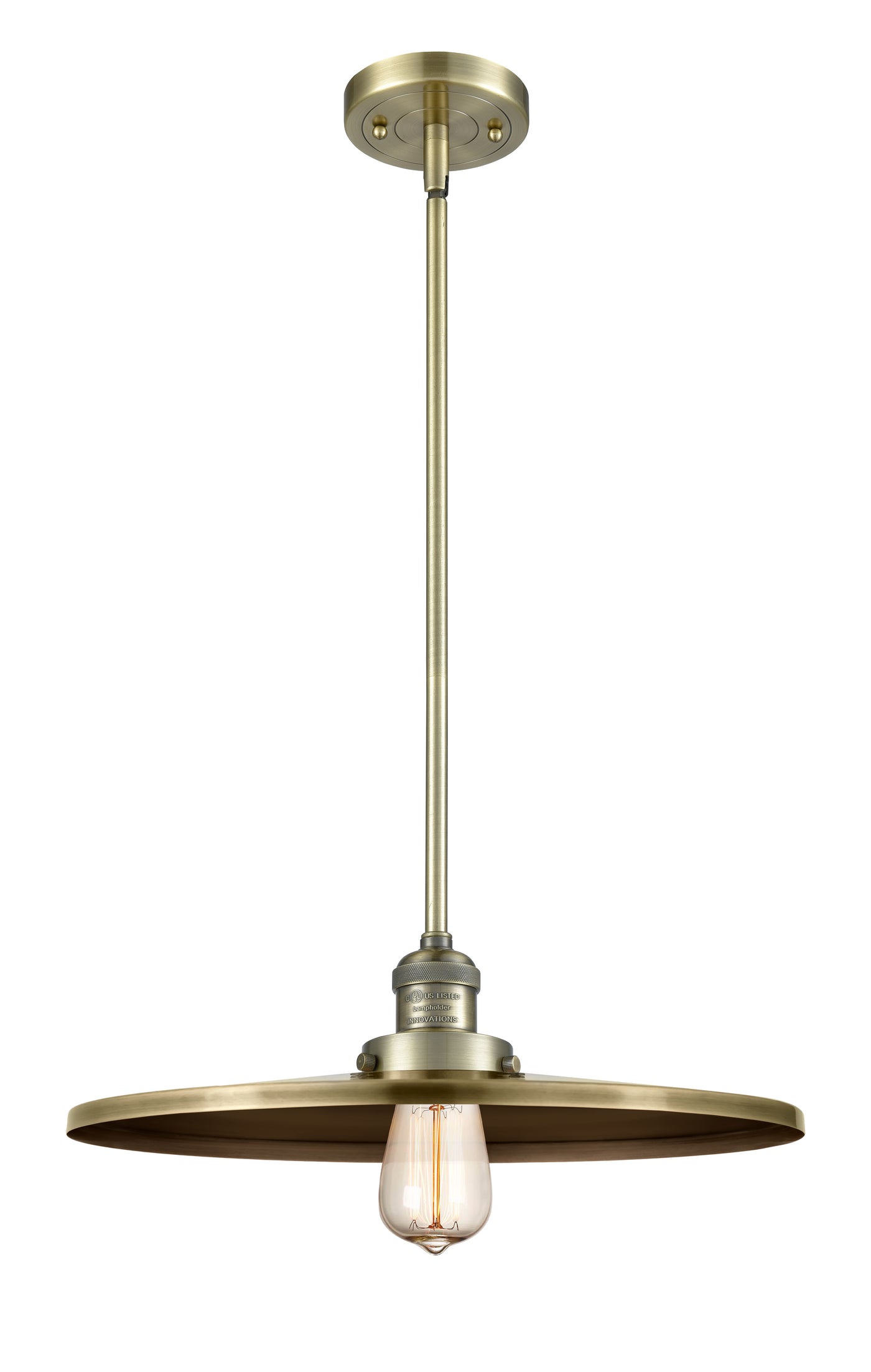 Franklin Restoration Mini Pendant 16 Antique Brass