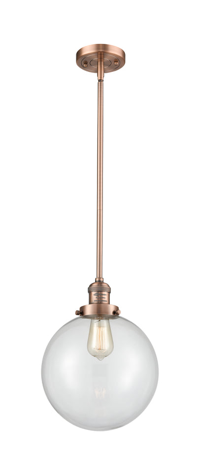 Franklin Restoration Mini Pendant Brass Glass